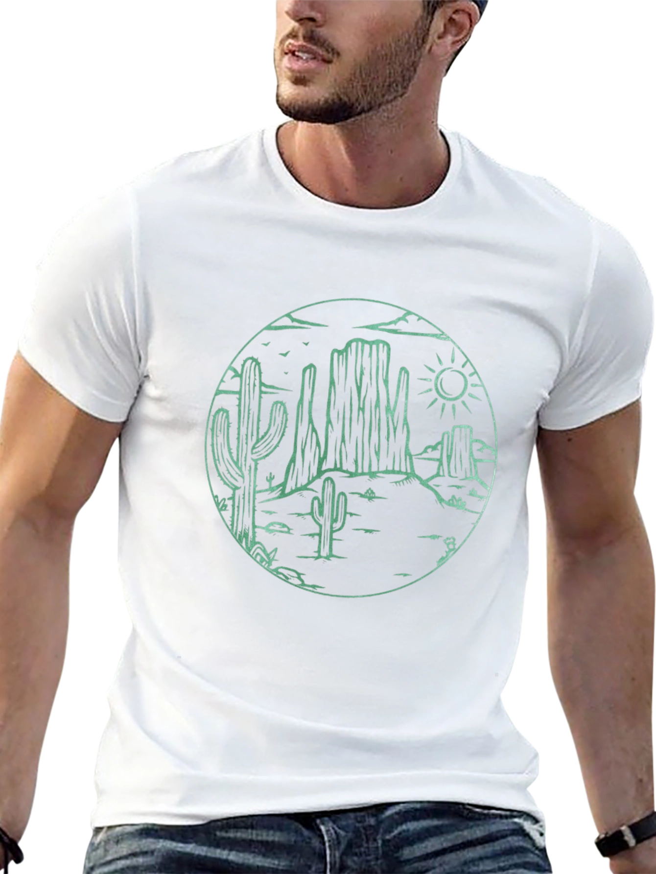 Desert Scene Graphic Tee - Black