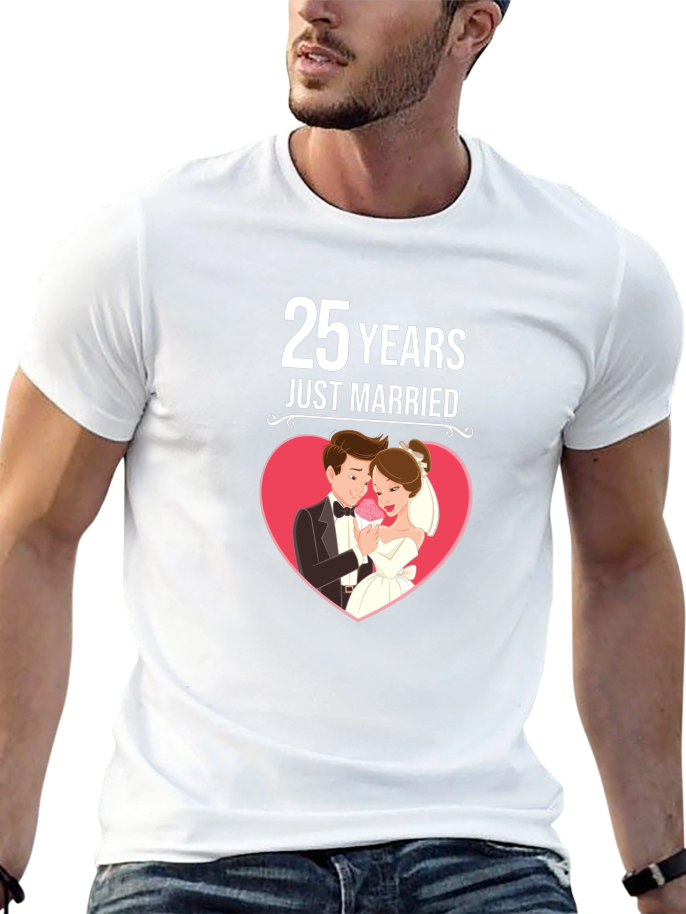 25 Years Just Married Graphic Tee