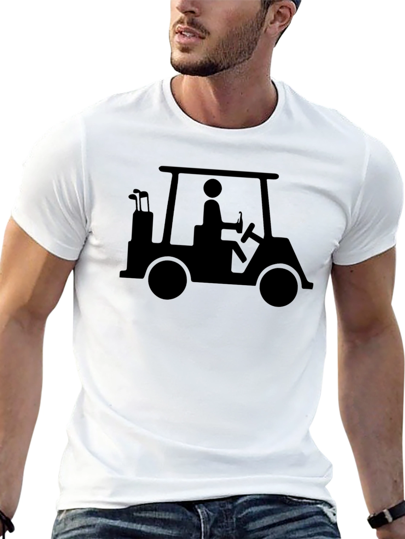 Golf Cart Graphic Tee - Black