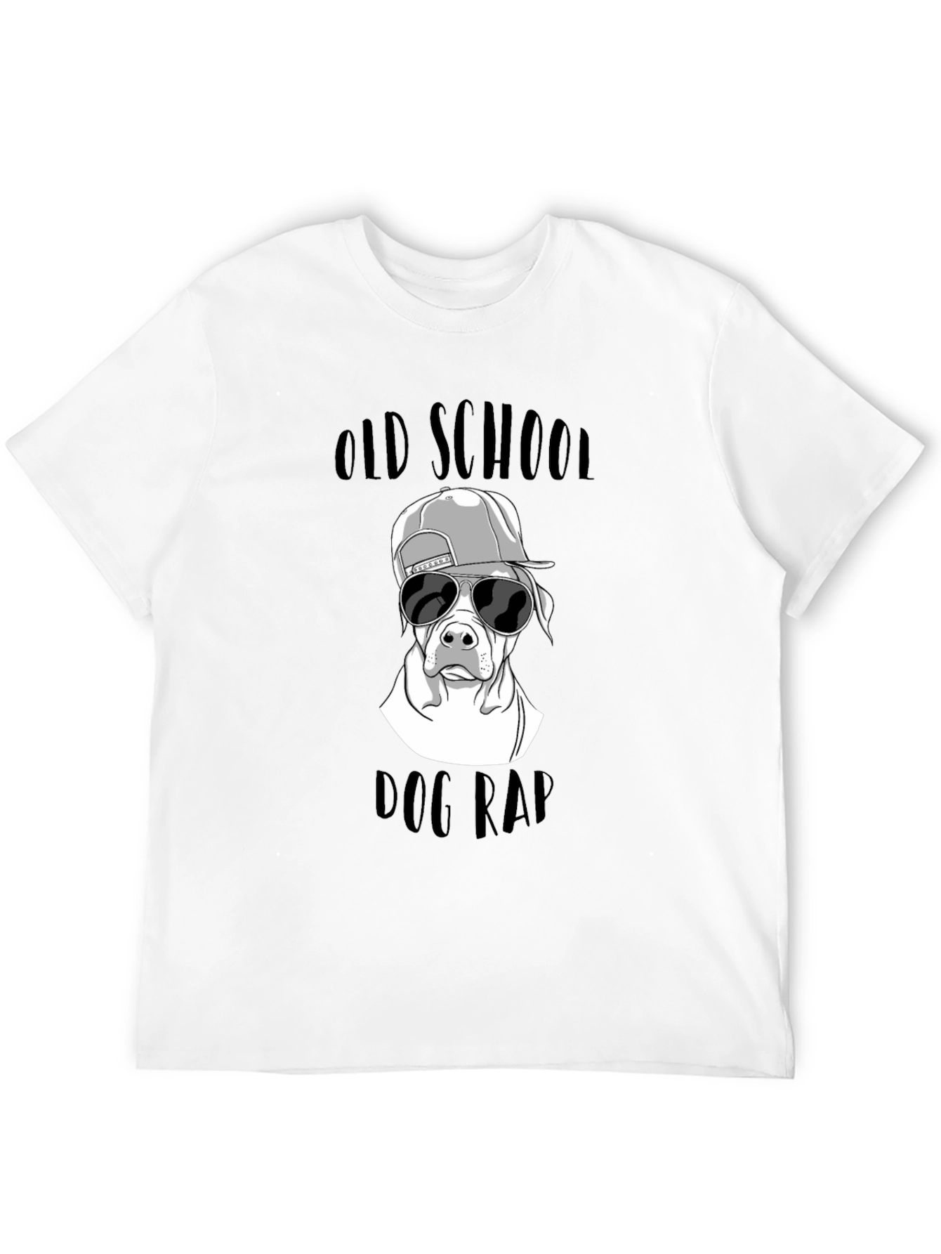 Old School Dog Rap Graphic T-Shirt