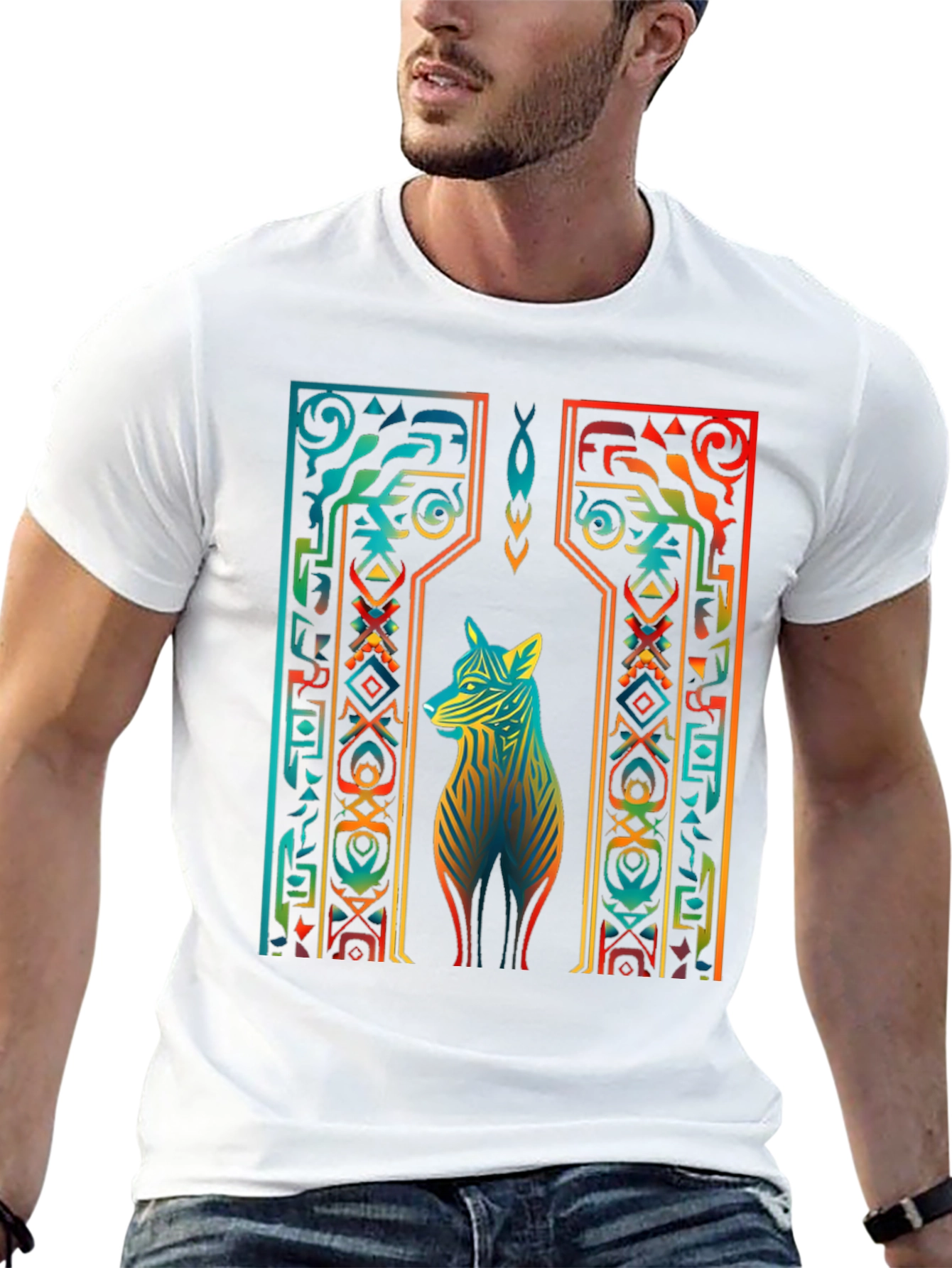 Tribal Wolf Graphic Tee