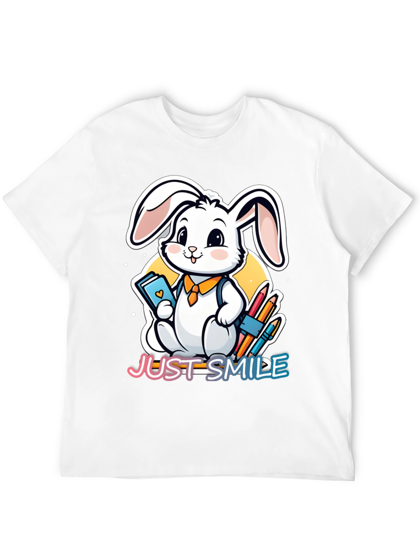 Cute Rabbit Just Smile Graphic T-Shirt
