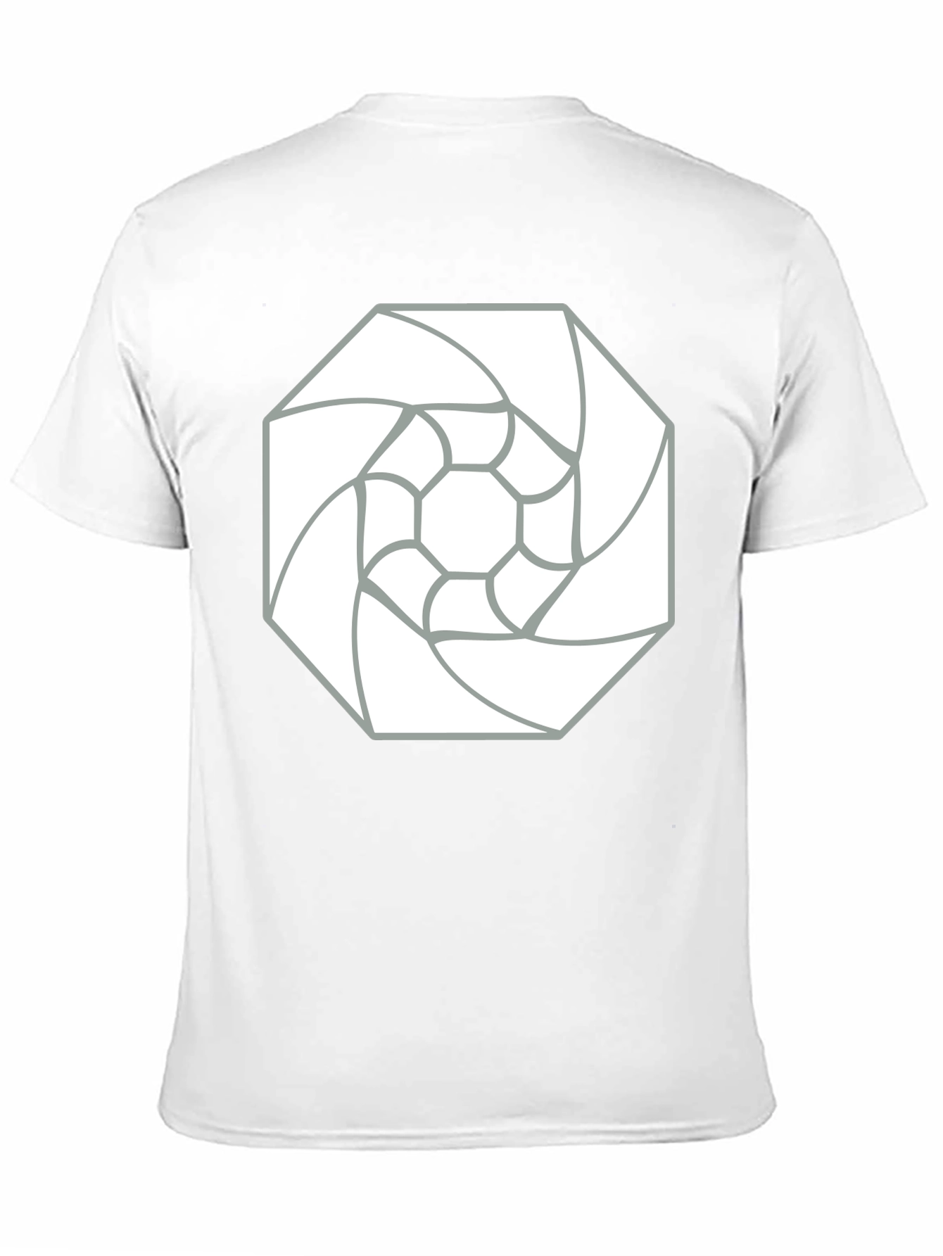 Abstract Geometric Tee - Black Cotton Graphic T-Shirt