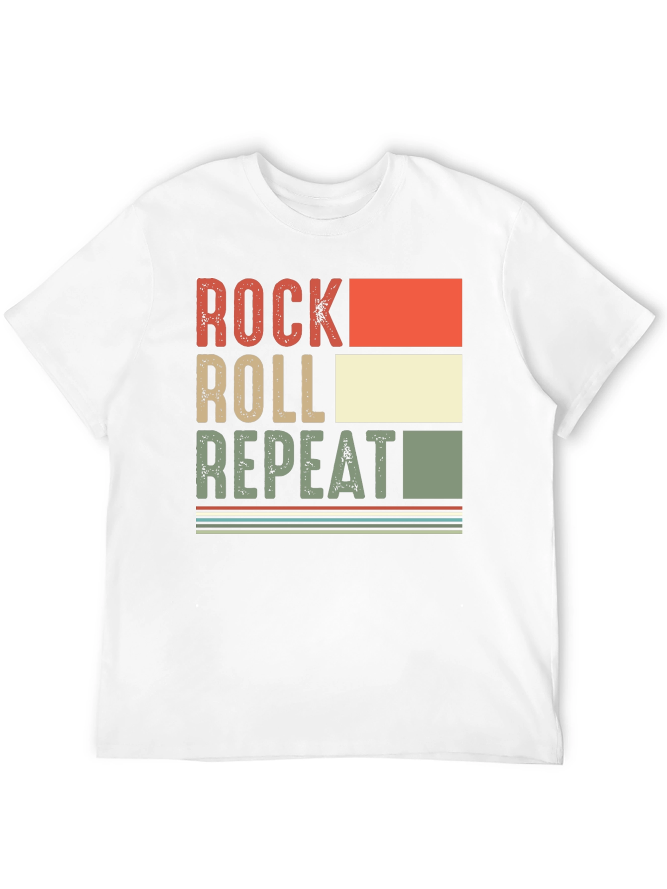 Rock Roll Repeat Retro T-Shirt