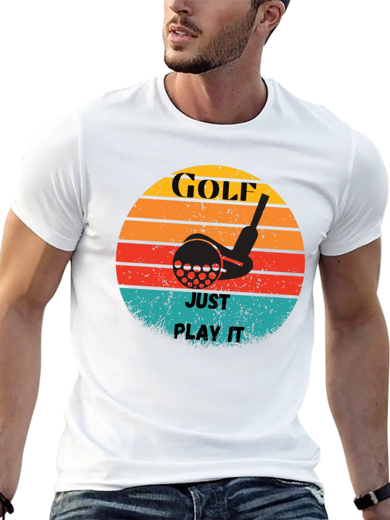 Golf Just Play It Retro Graphic Tee