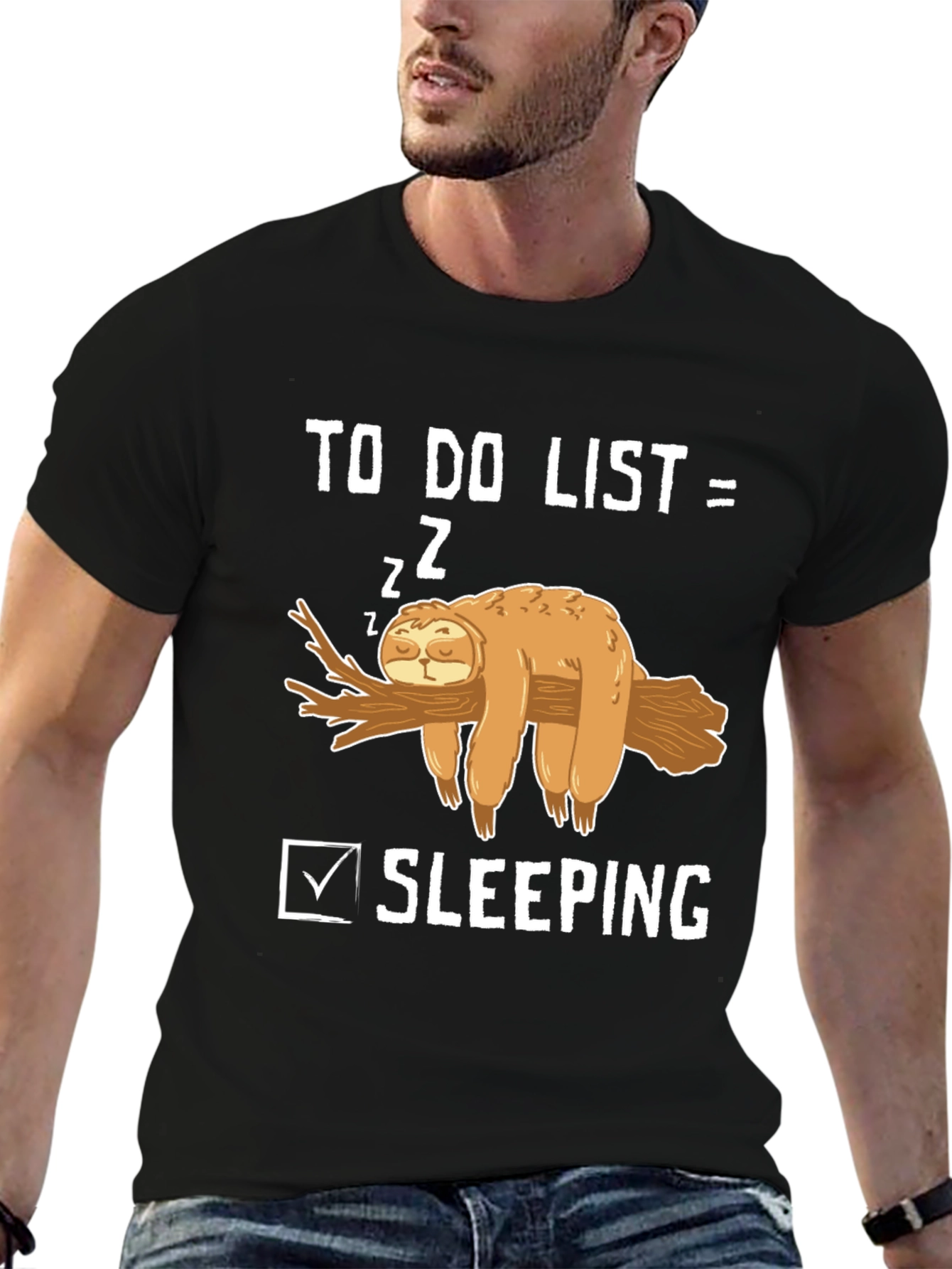 Funny Sloth To-Do List Sleeping T-Shirt