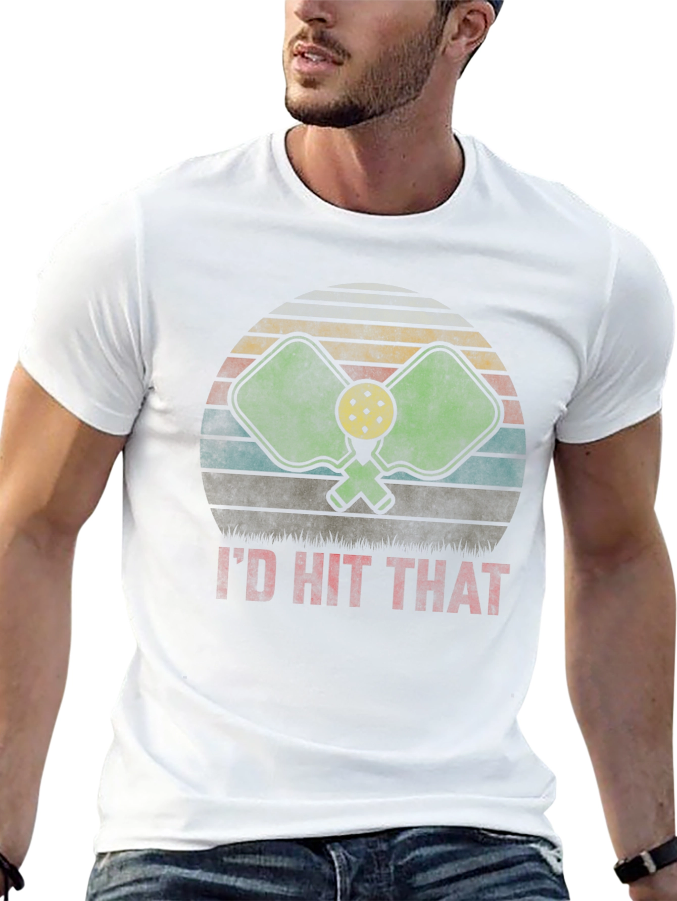 Id Hit That Pickleball T-Shirt Retro Graphic Tee