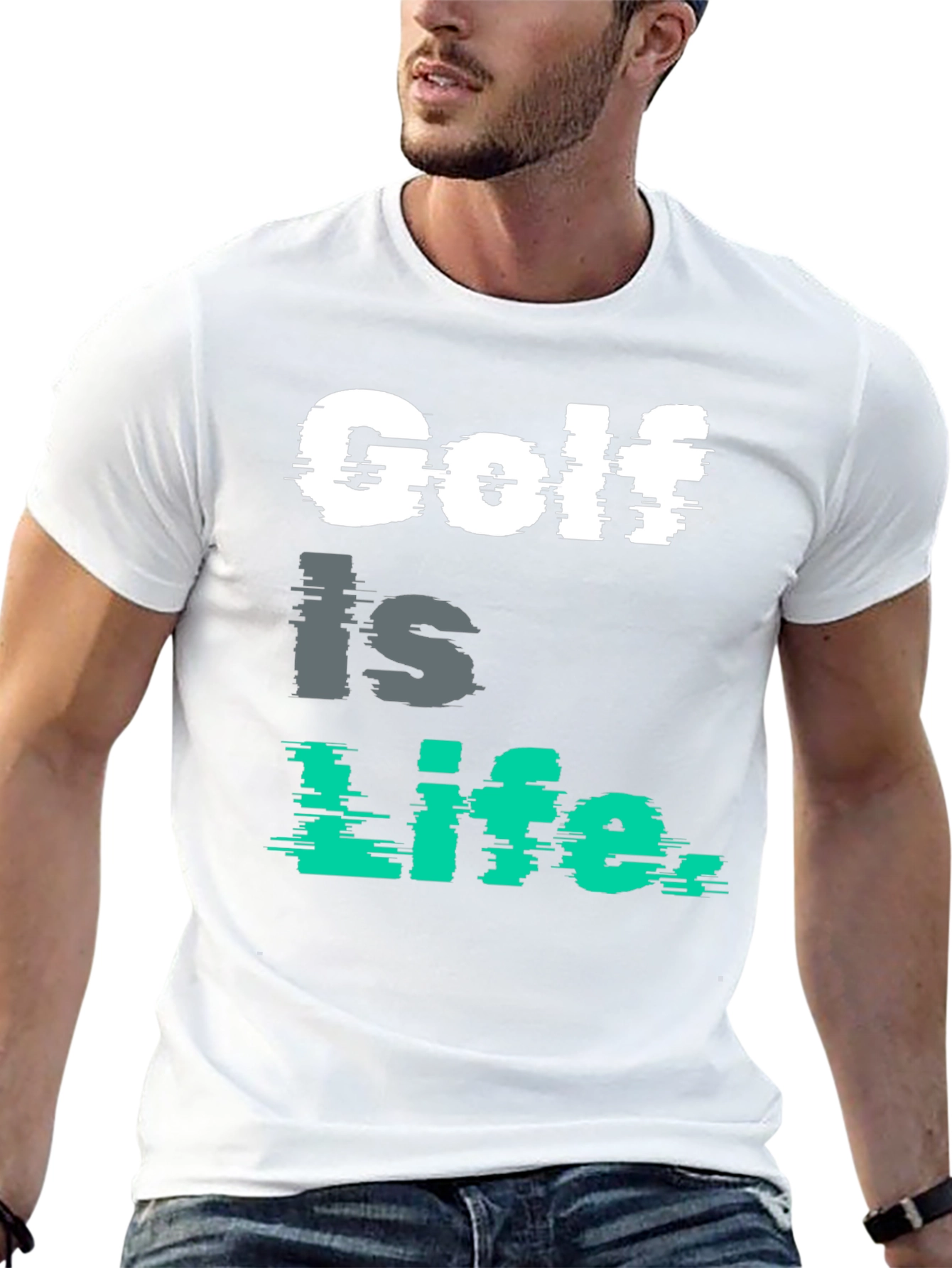 Golf is Life Graphic Tee - Black Cotton T-Shirt