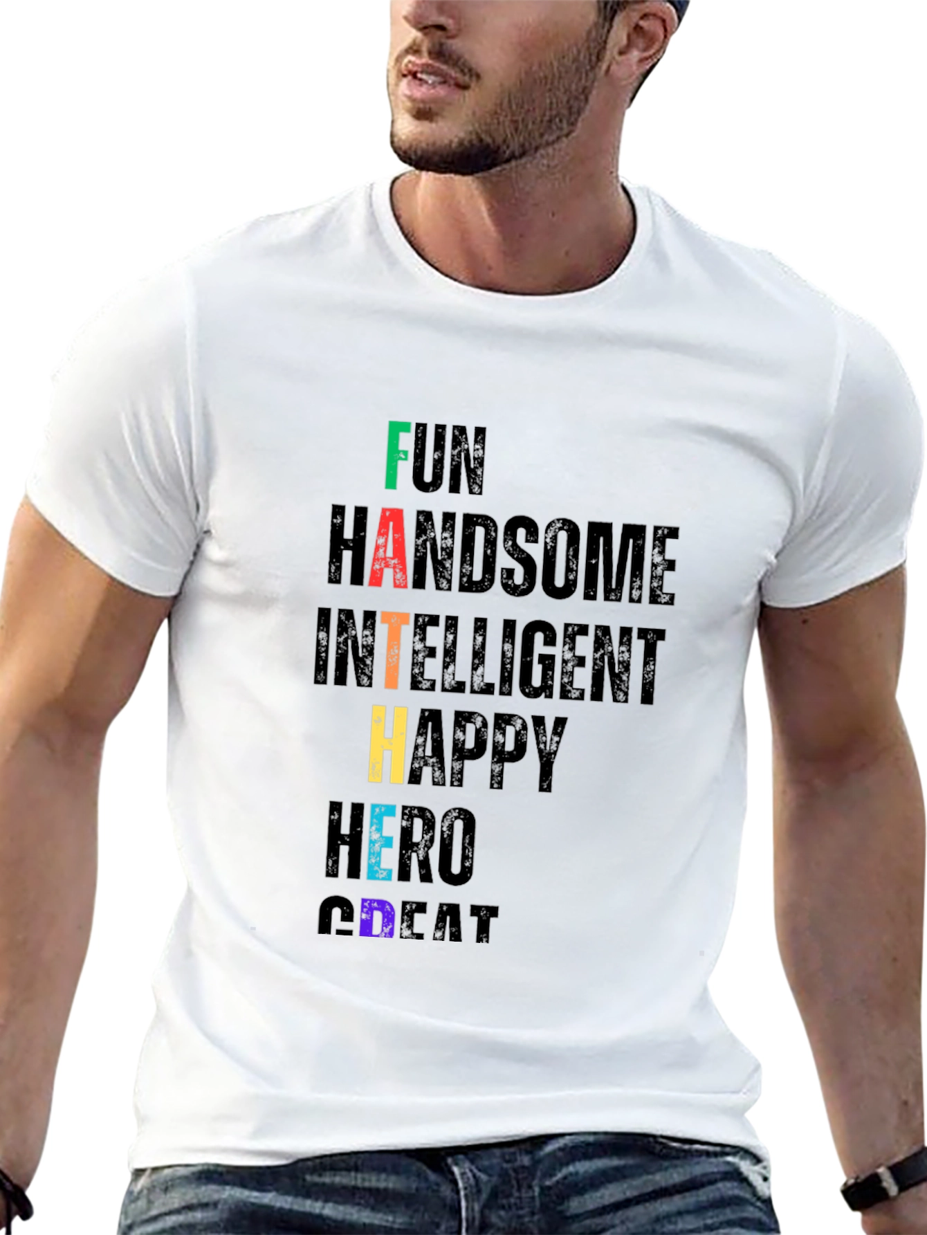Fun Dad Black Graphic T-Shirt