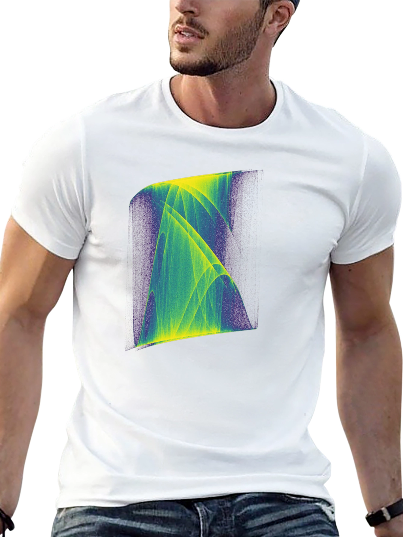 Abstract Graphic Print Black T-Shirt
