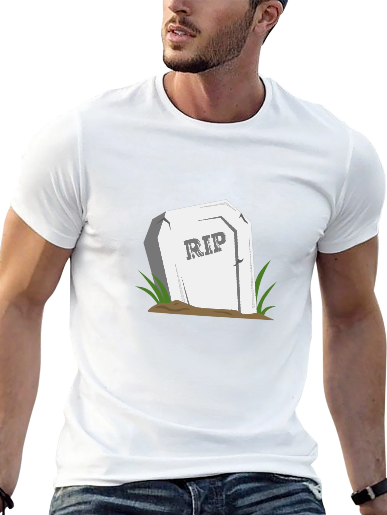RIP Tombstone Graphic Tee - Halloween Costume