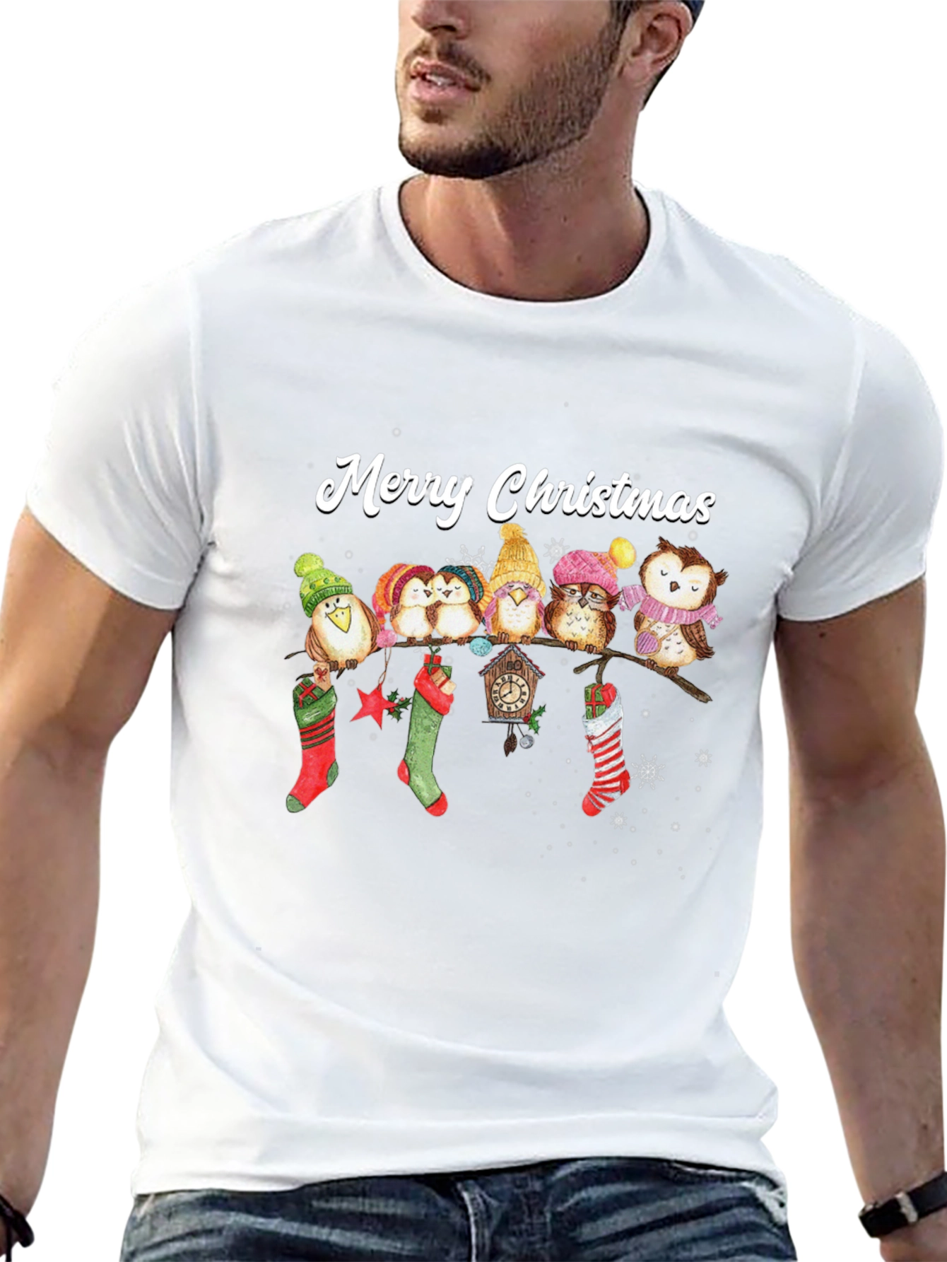 Merry Christmas Owl T-Shirt