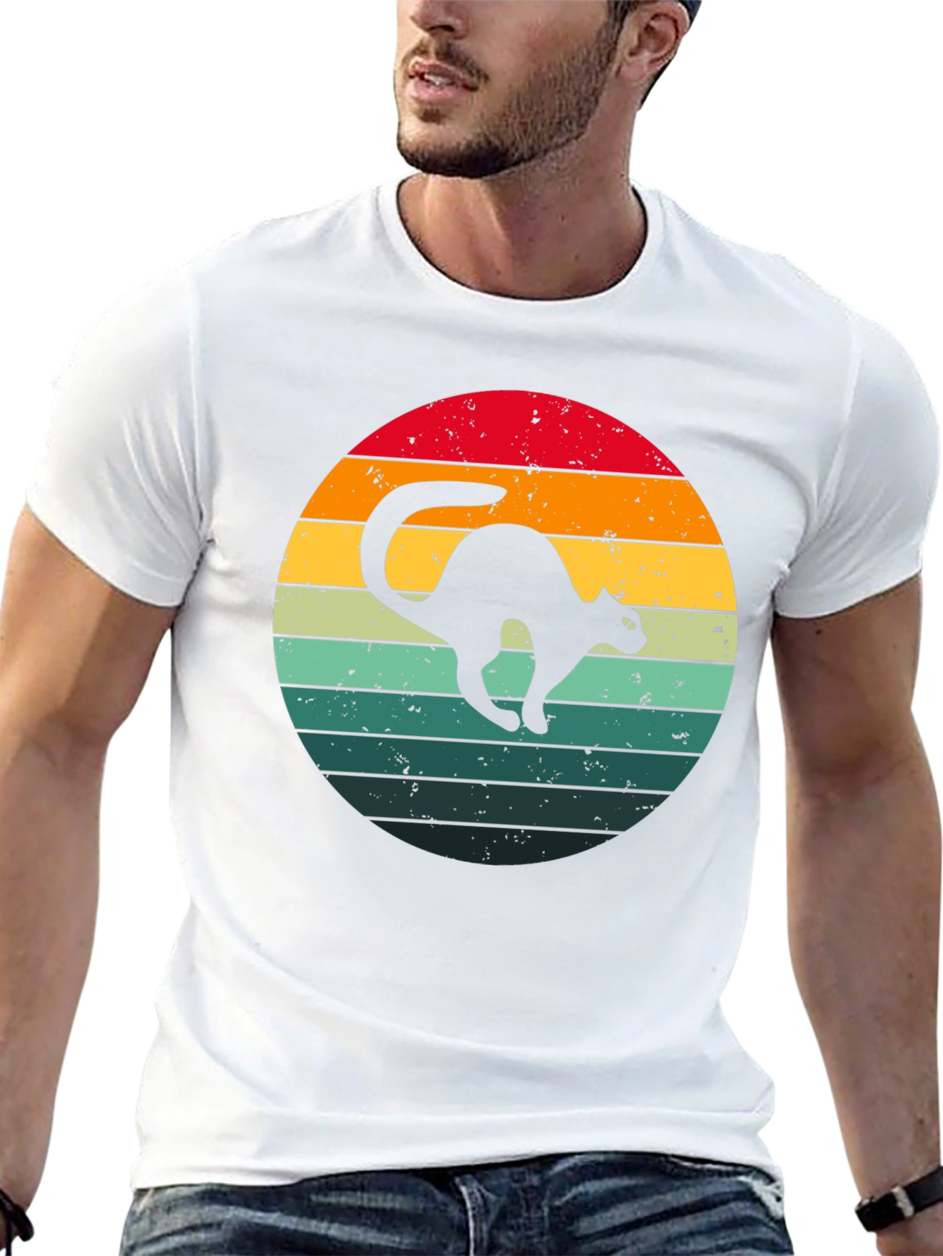 Retro Cat Silhouette T-Shirt