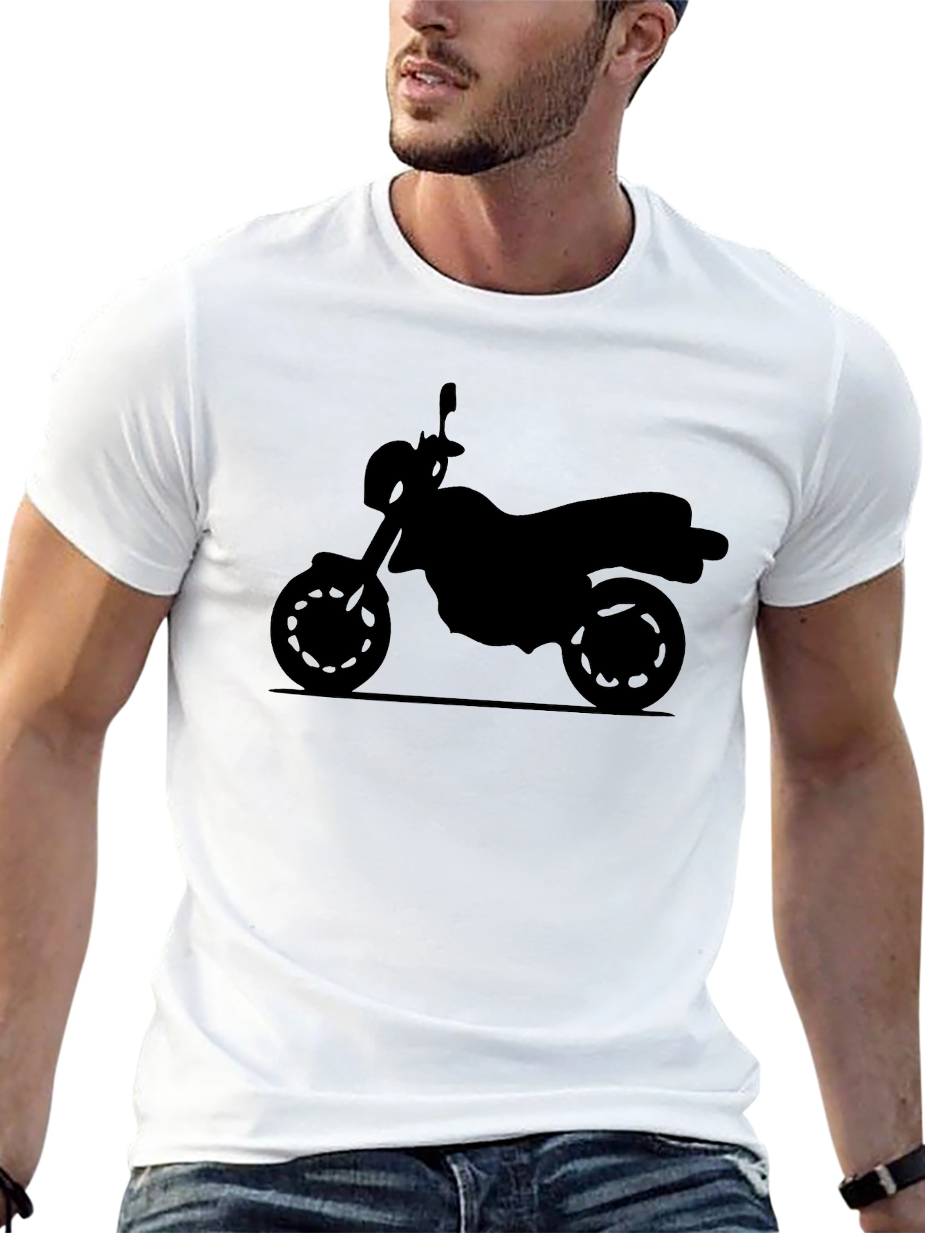 Motorcycle Graphic Tee - Classic Black T-Shirt