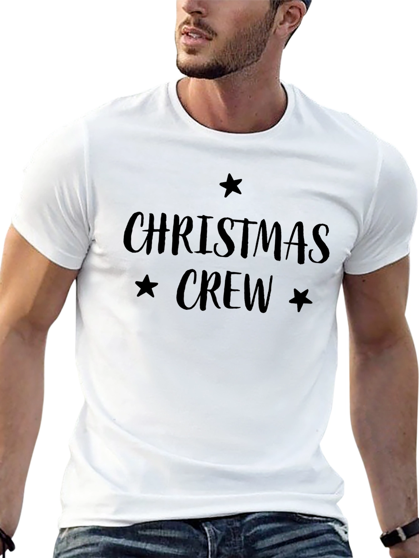 Christmas Crew Graphic Tee Shirt Holiday Gift