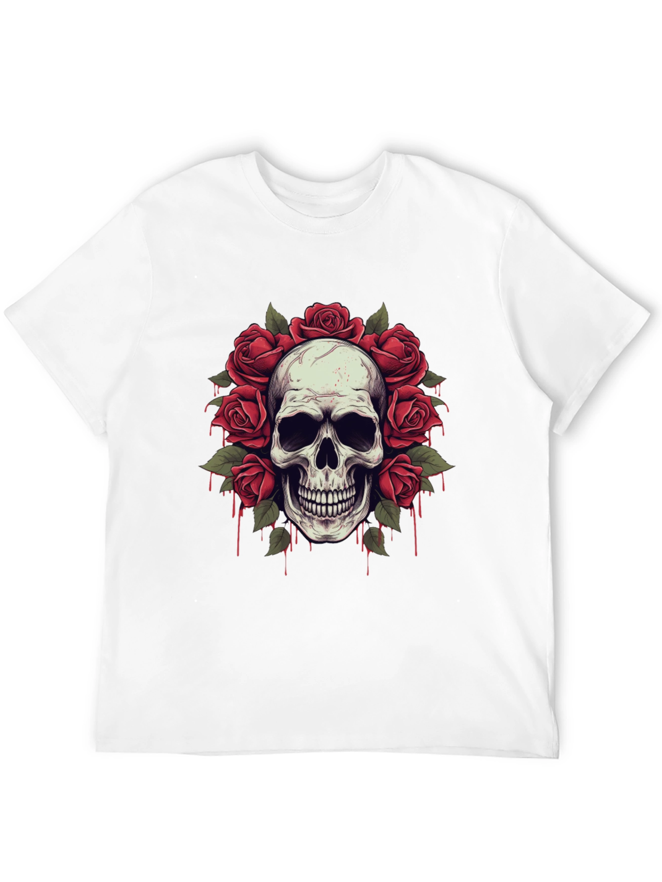 Skull & Roses Graphic Tee - Edgy Streetwear