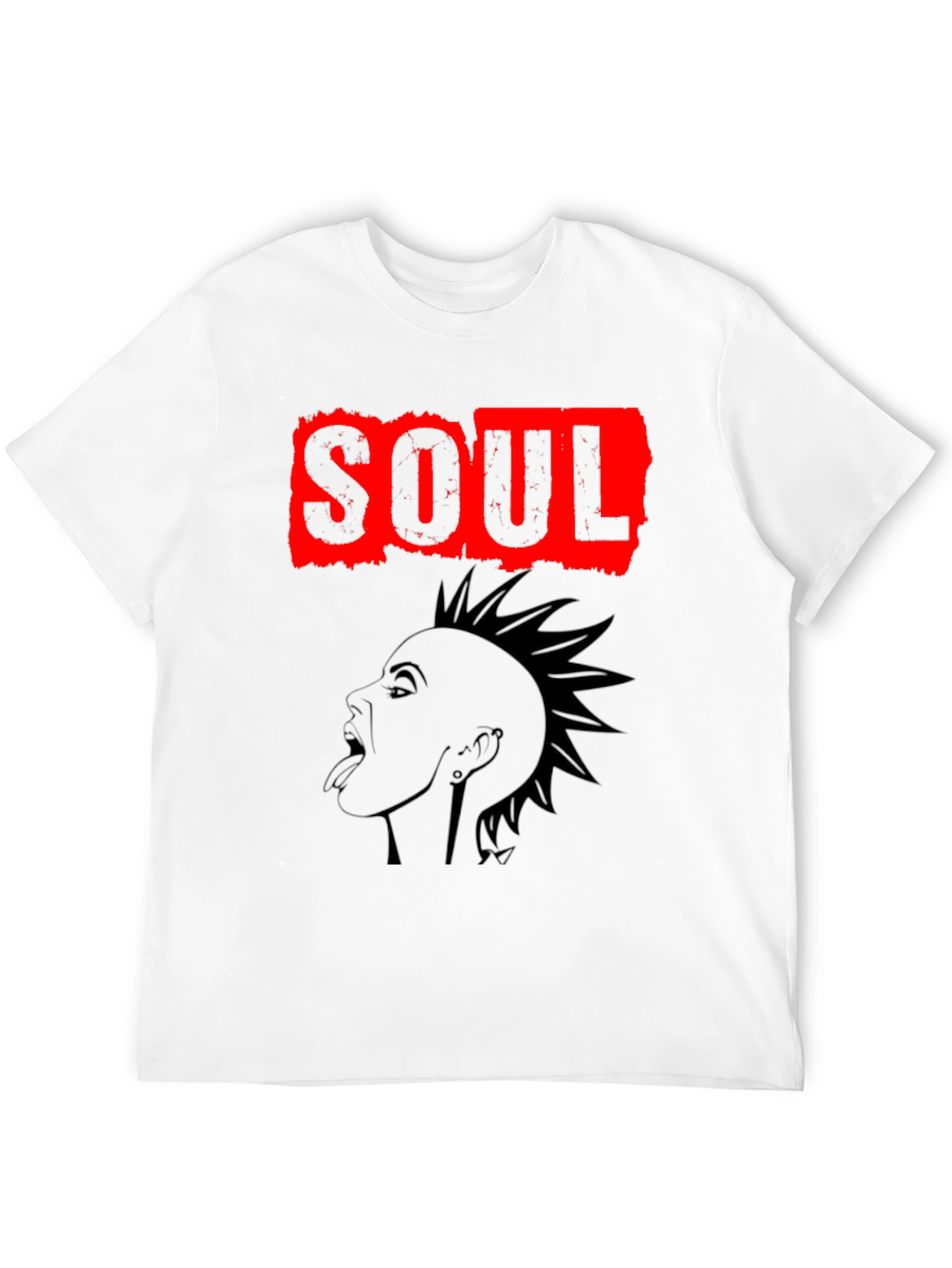 Soul Punk Graphic T-Shirt - Black Crew Neck Tee