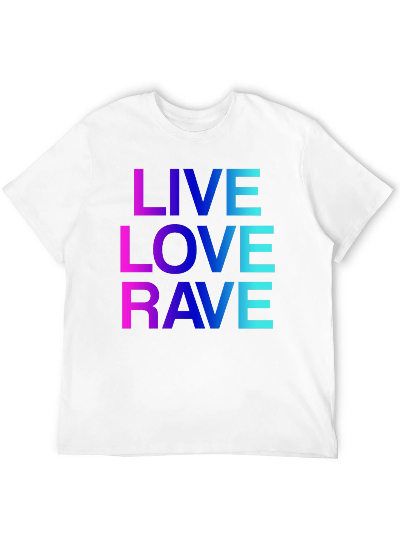 Live Love Rave Gradient Graphic Tee - Black