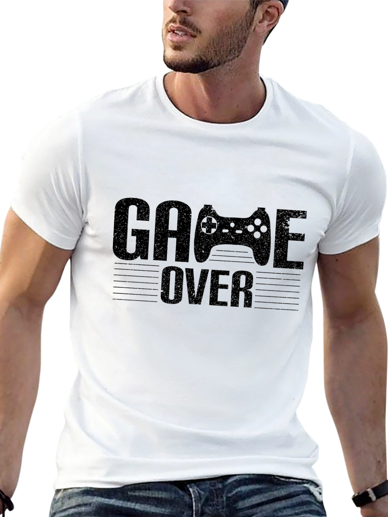 Game Over Graphic T-Shirt - Black Gaming Tee