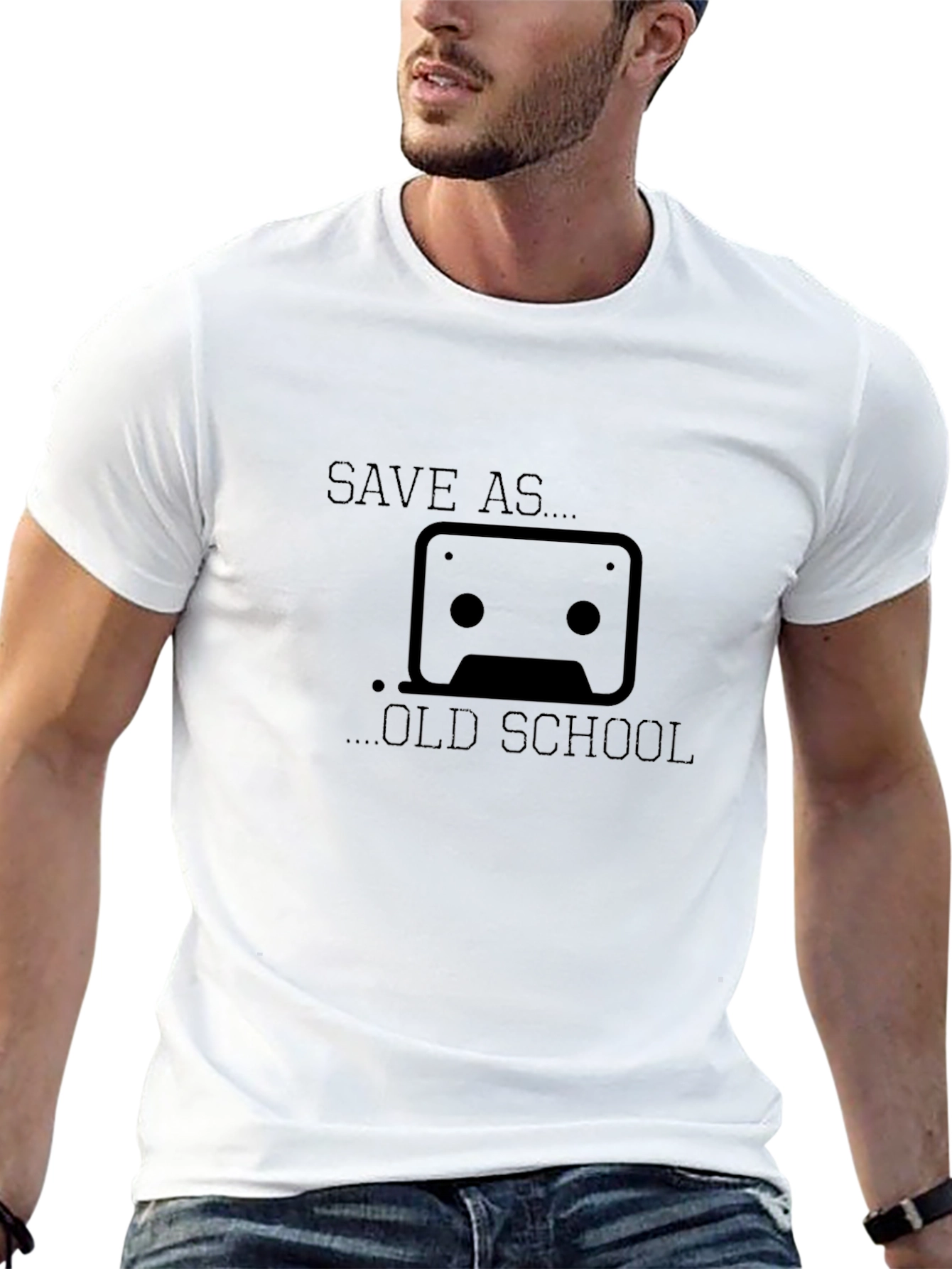 Save As Old School Cassette Tape Black T-Shirt