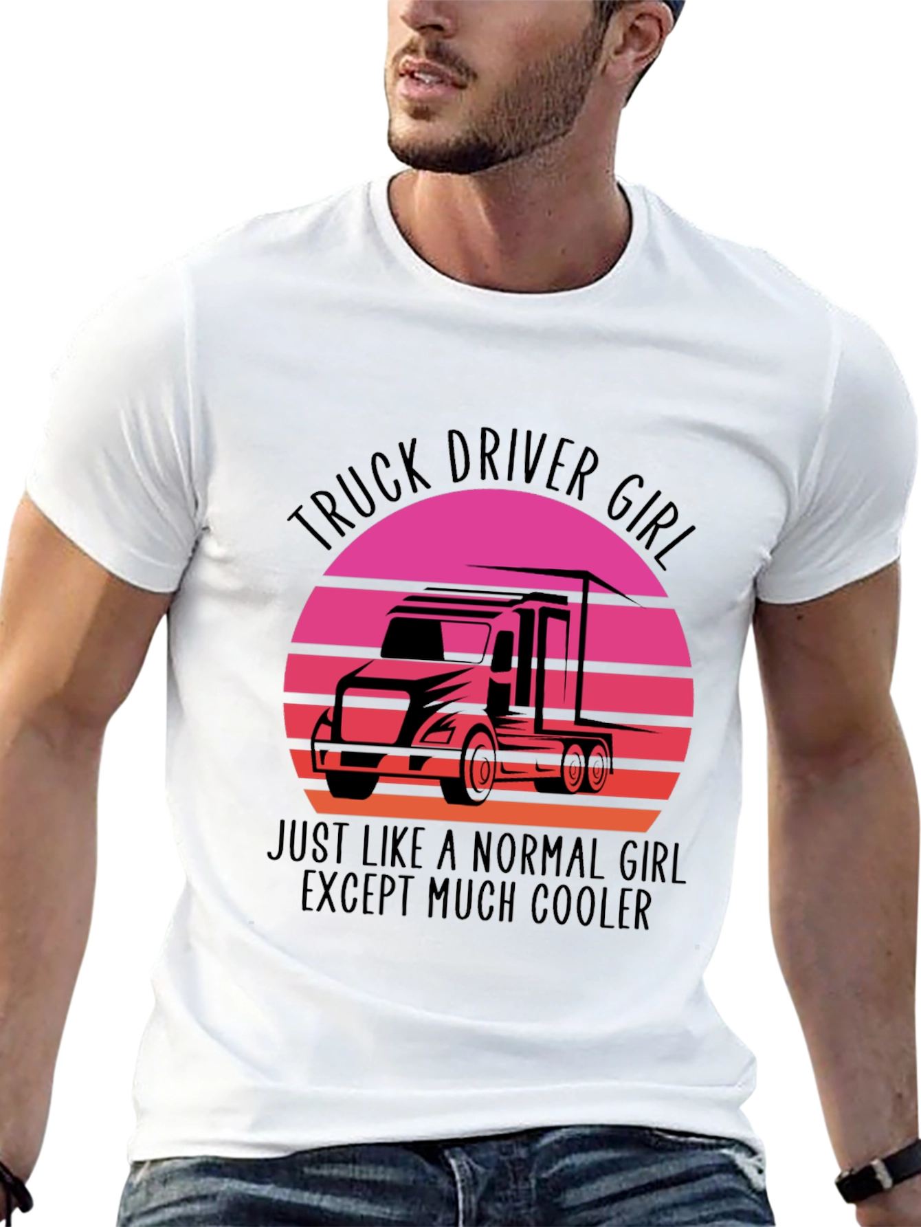 Truck Driver Girl T-Shirt - Cool Womens Trucker Tee