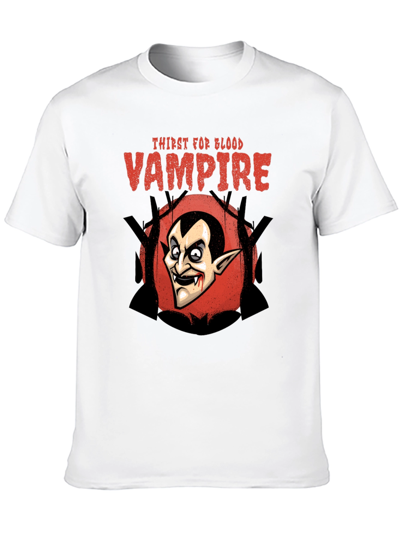 Vampire Thirst for Blood Graphic Print T-Shirt
