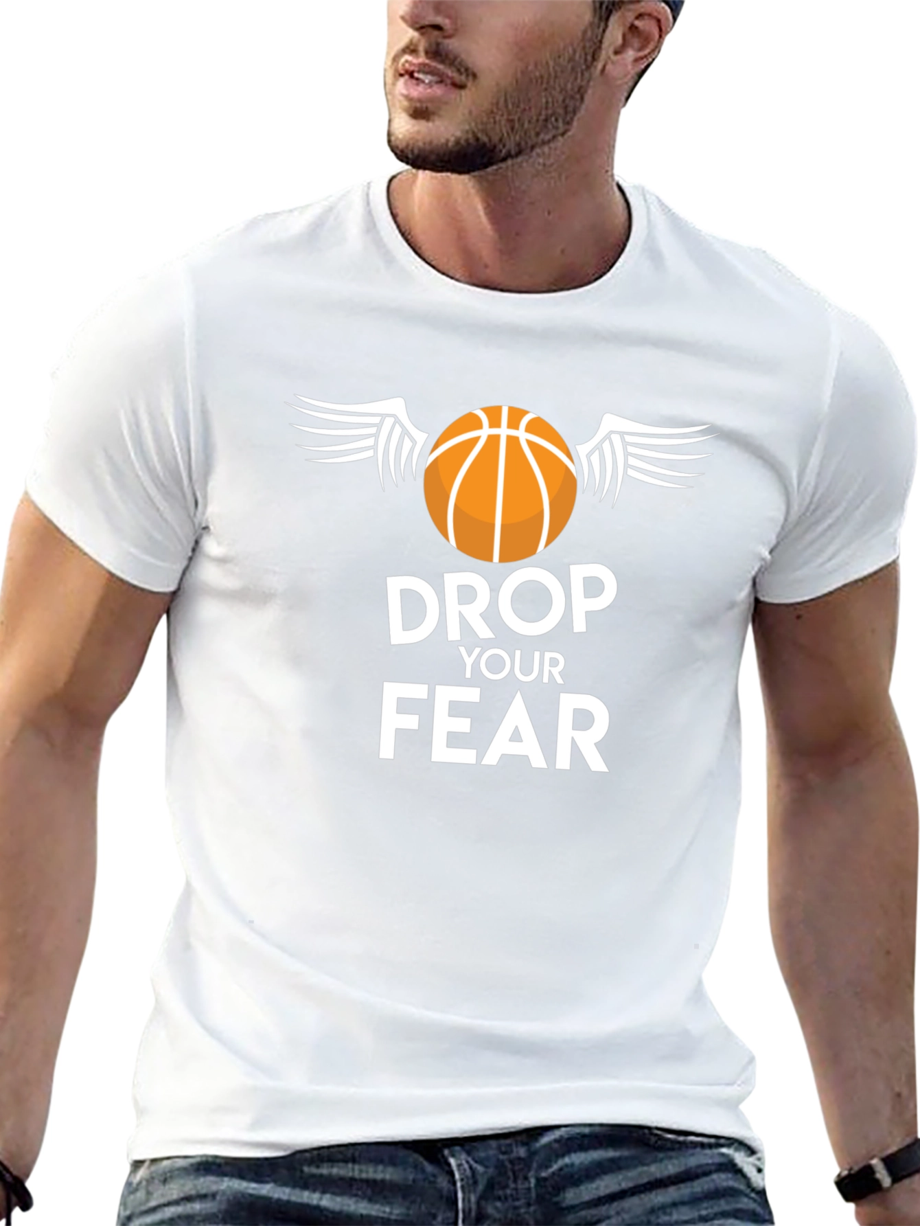 Drop Your Fear Basketball T-Shirt