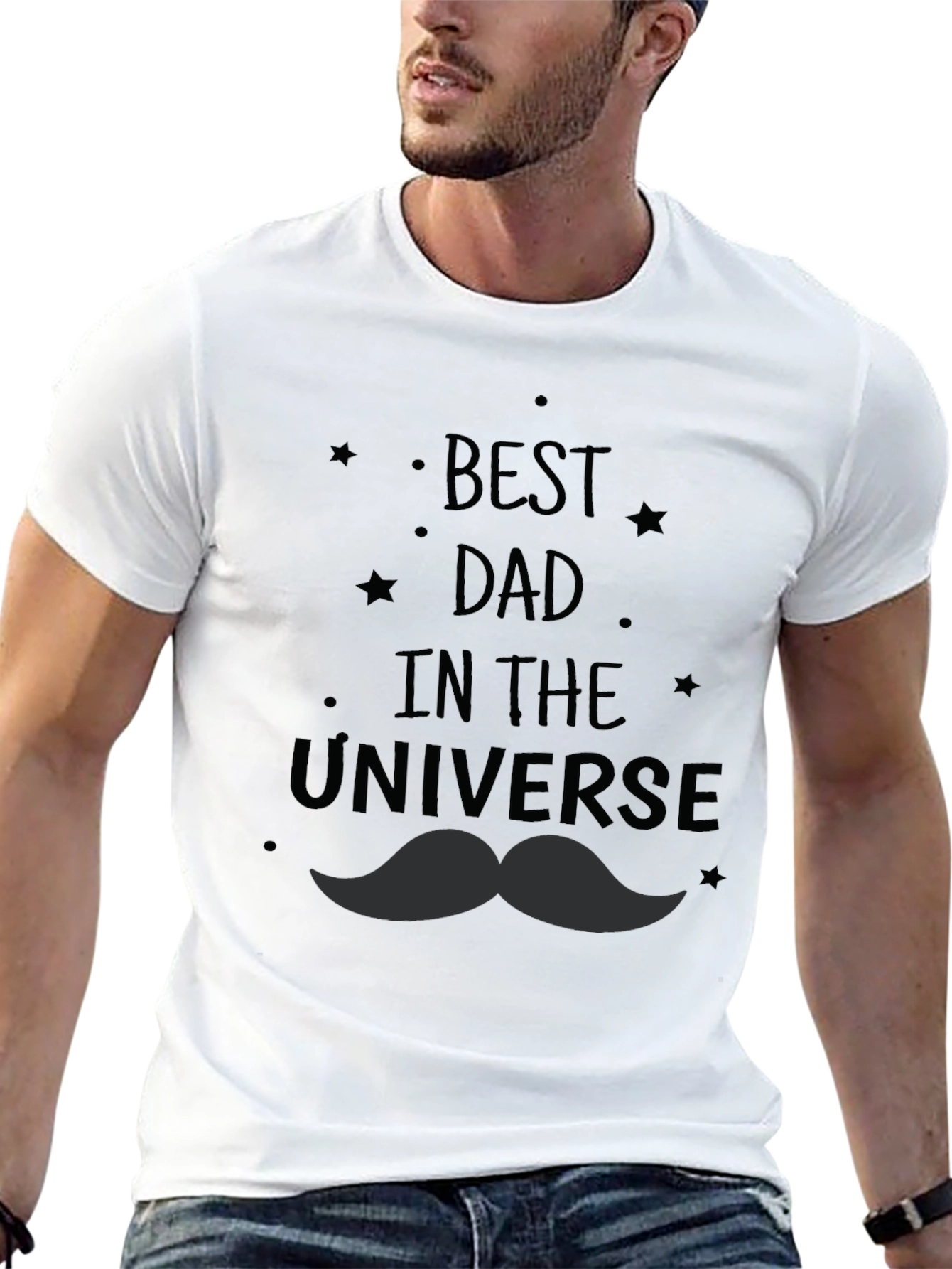 Best Dad in the Universe Black T-Shirt