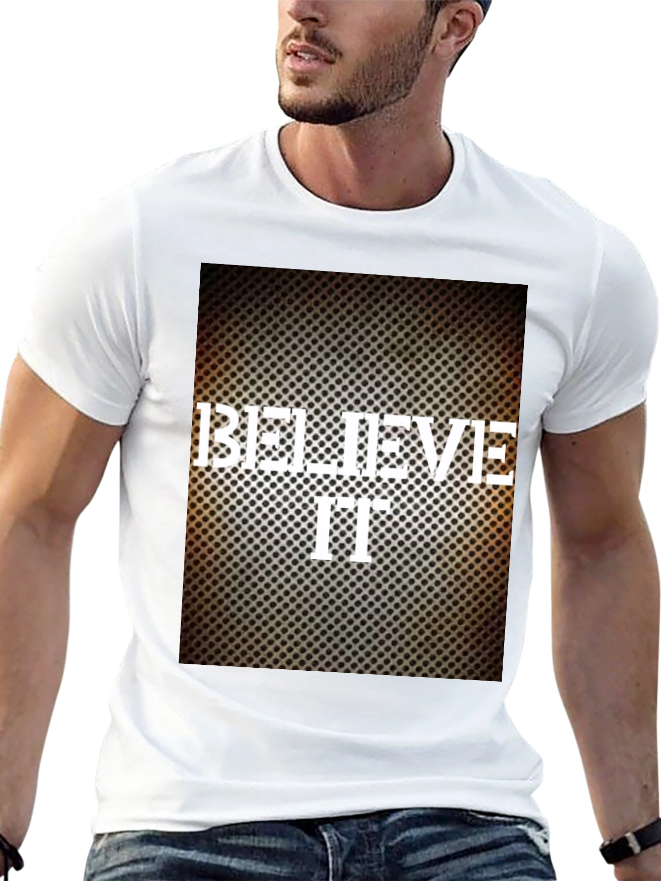 Believe It Graphic Print Black T-Shirt