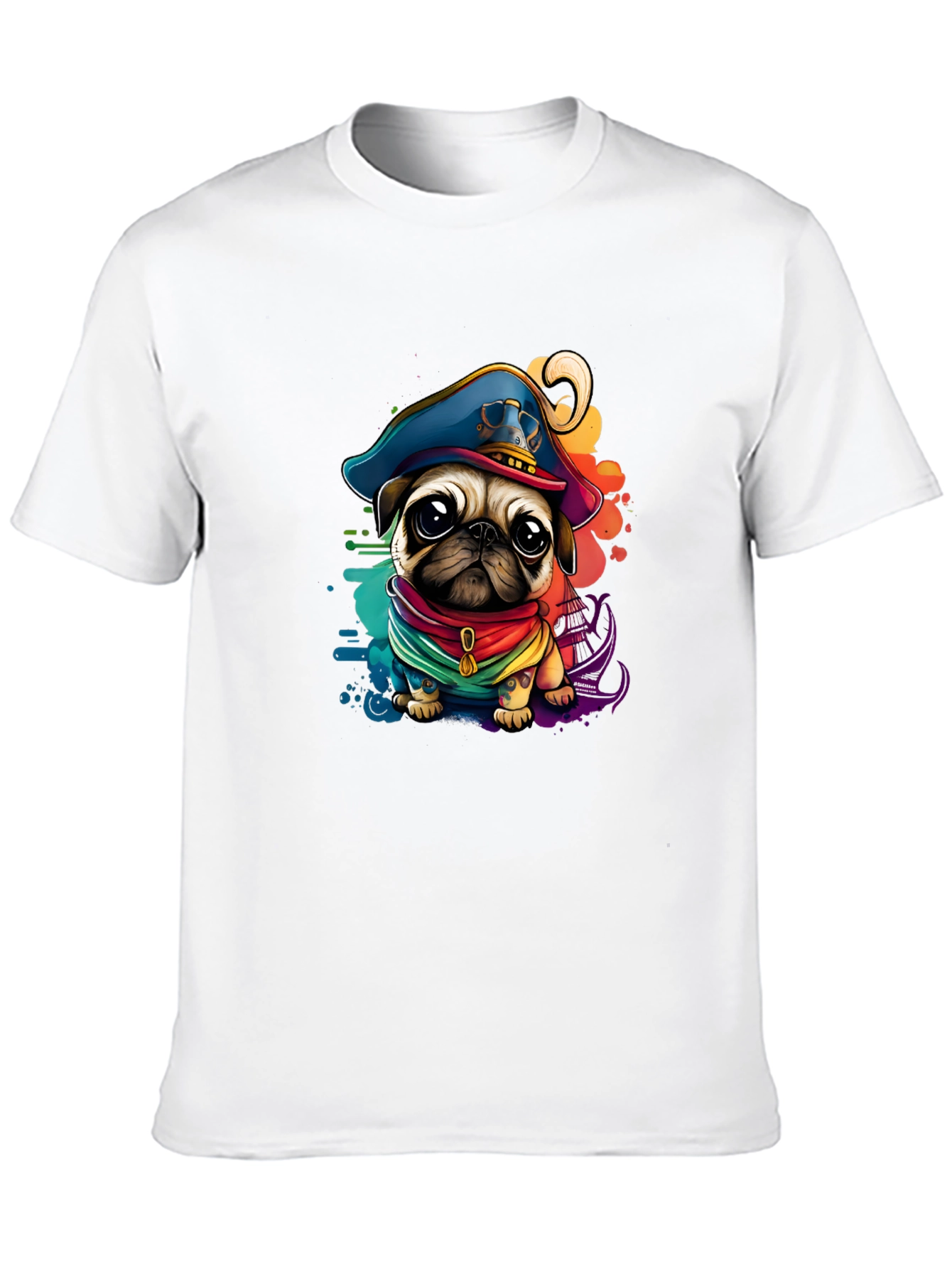 Pug Pirate Graphic Tee