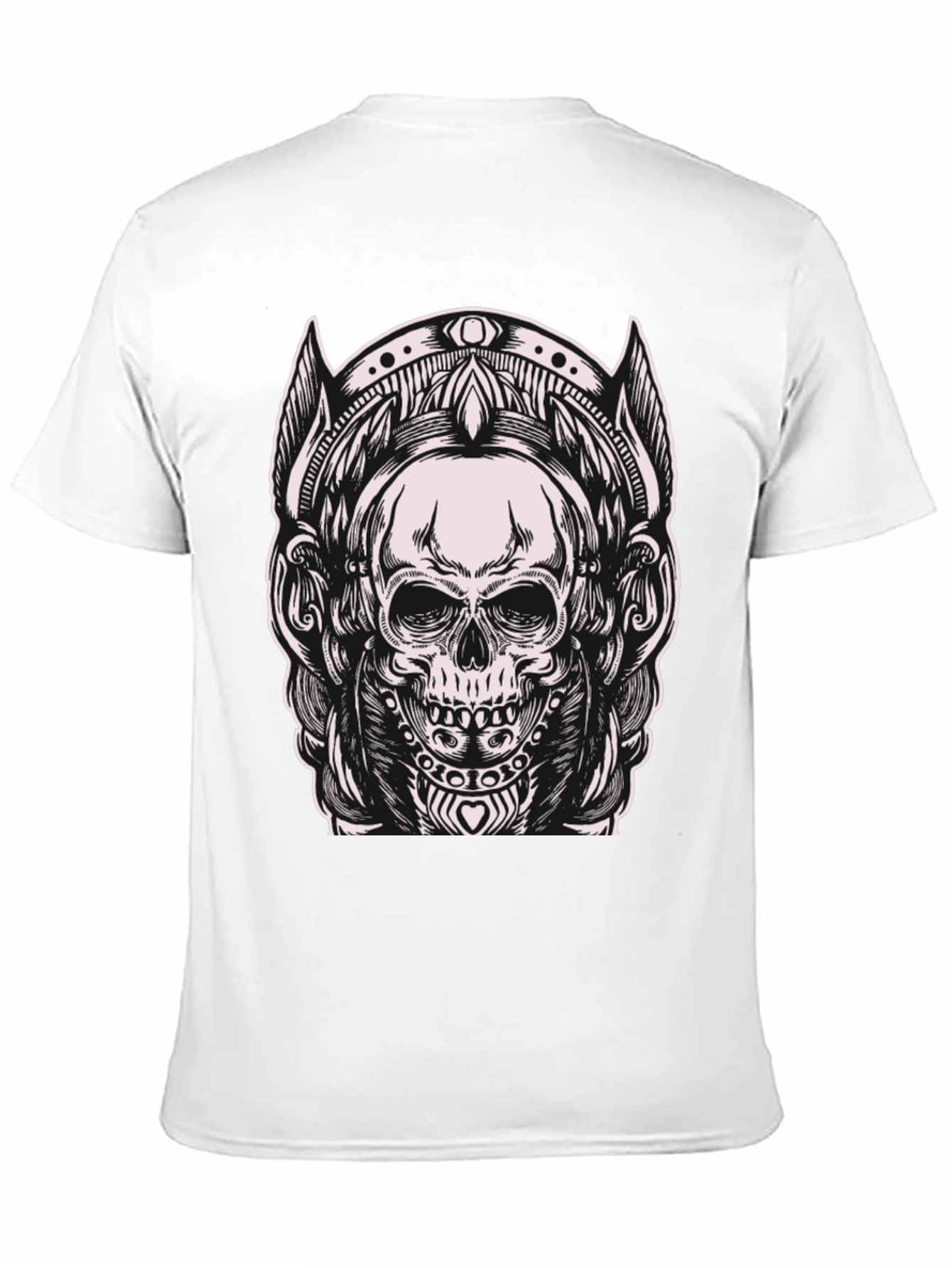 Skull Graphic Tee - Black Cotton Blend T-Shirt