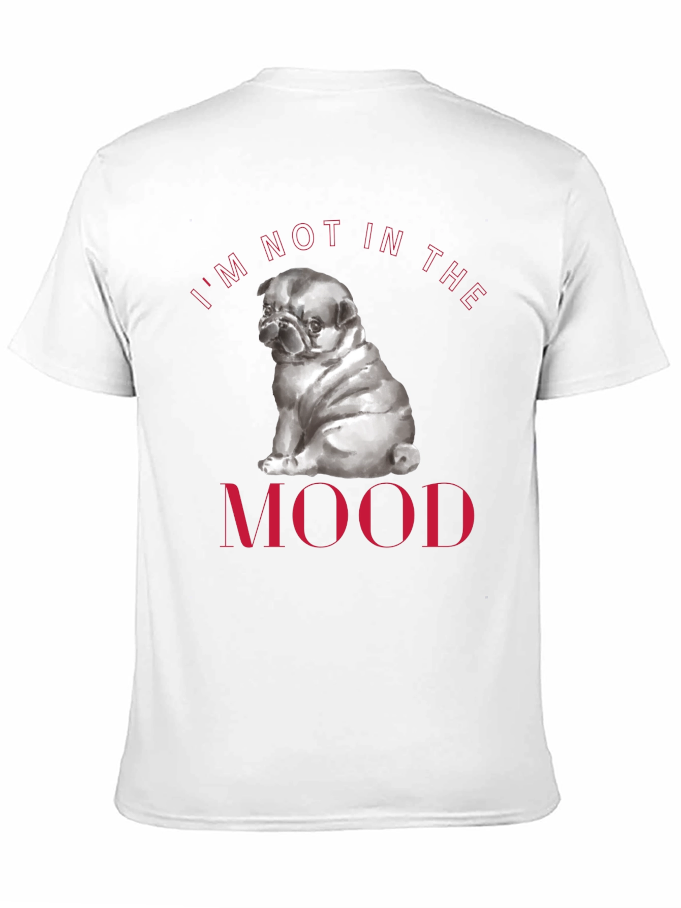 Pug Mood Graphic Tee - Soft Cotton Comfort