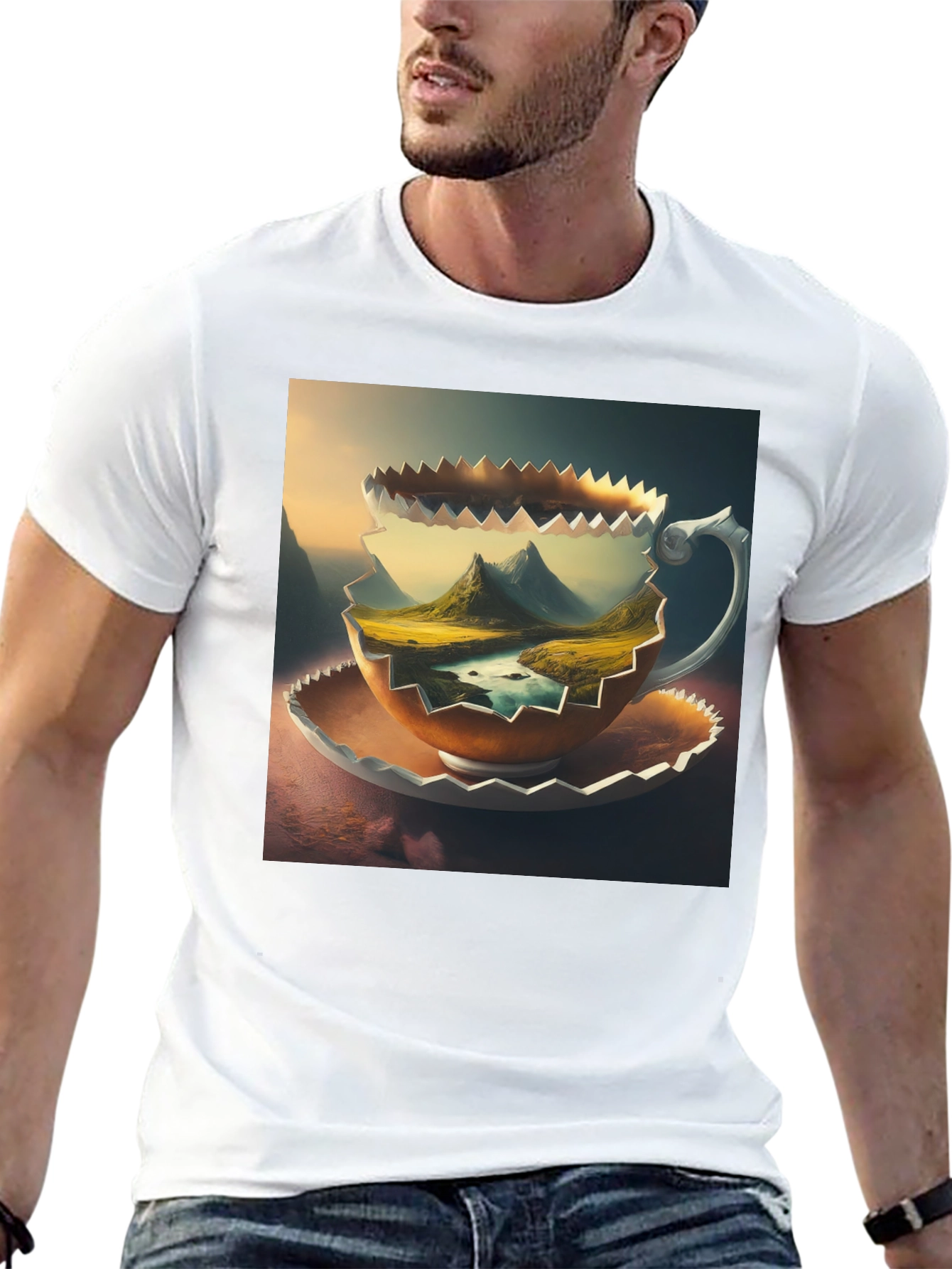 Mountain View Coffee Cup T-Shirt