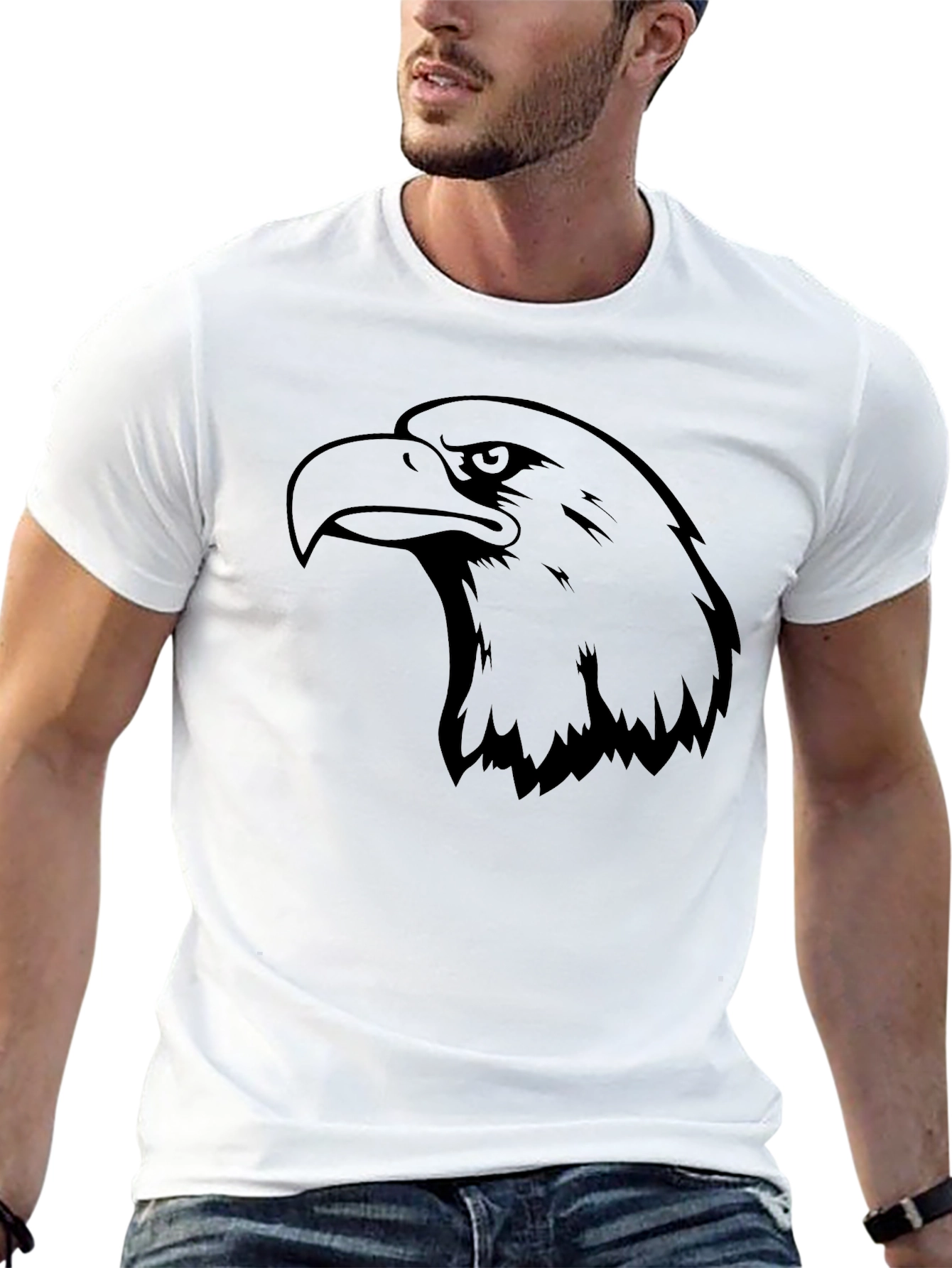 Black Eagle Graphic T-Shirt - Stylish Mens Apparel