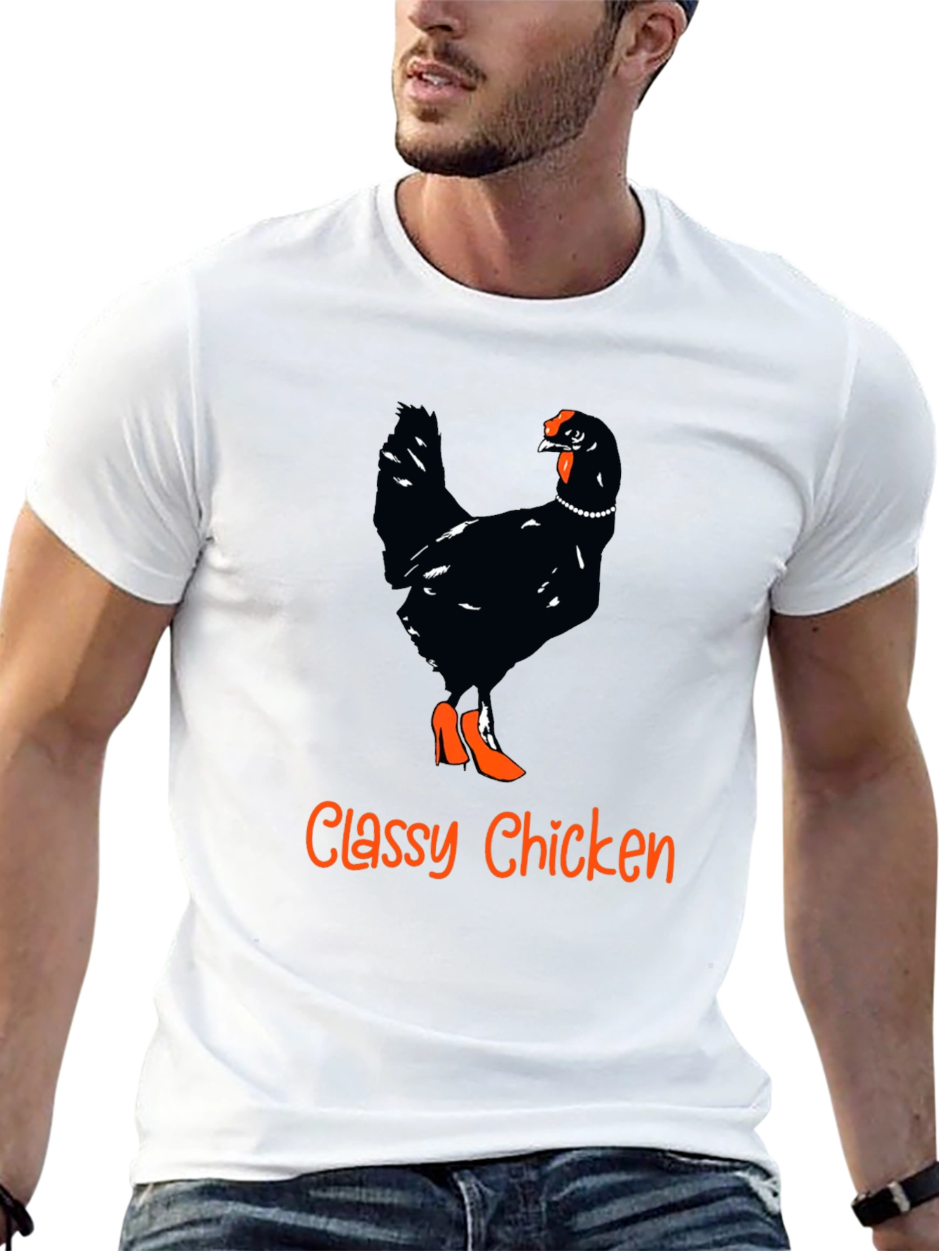 Classy Chicken Graphic Tee - Fun Animal Humor