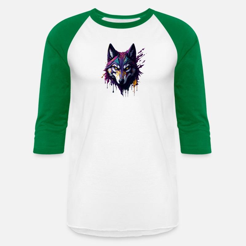 Wolf with paint splatters on it's face