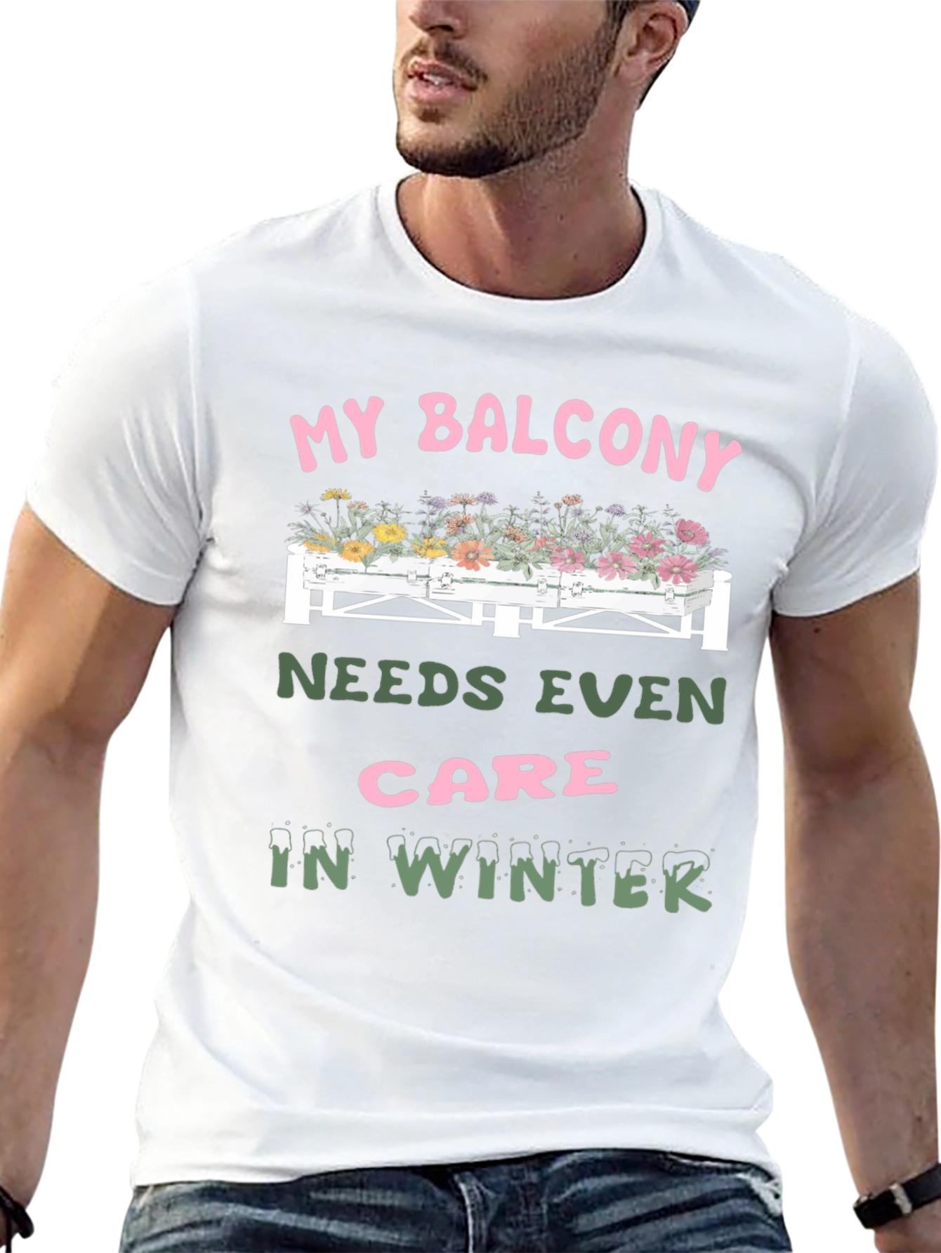 My Balcony Needs Care T-Shirt Winter Garden Tee