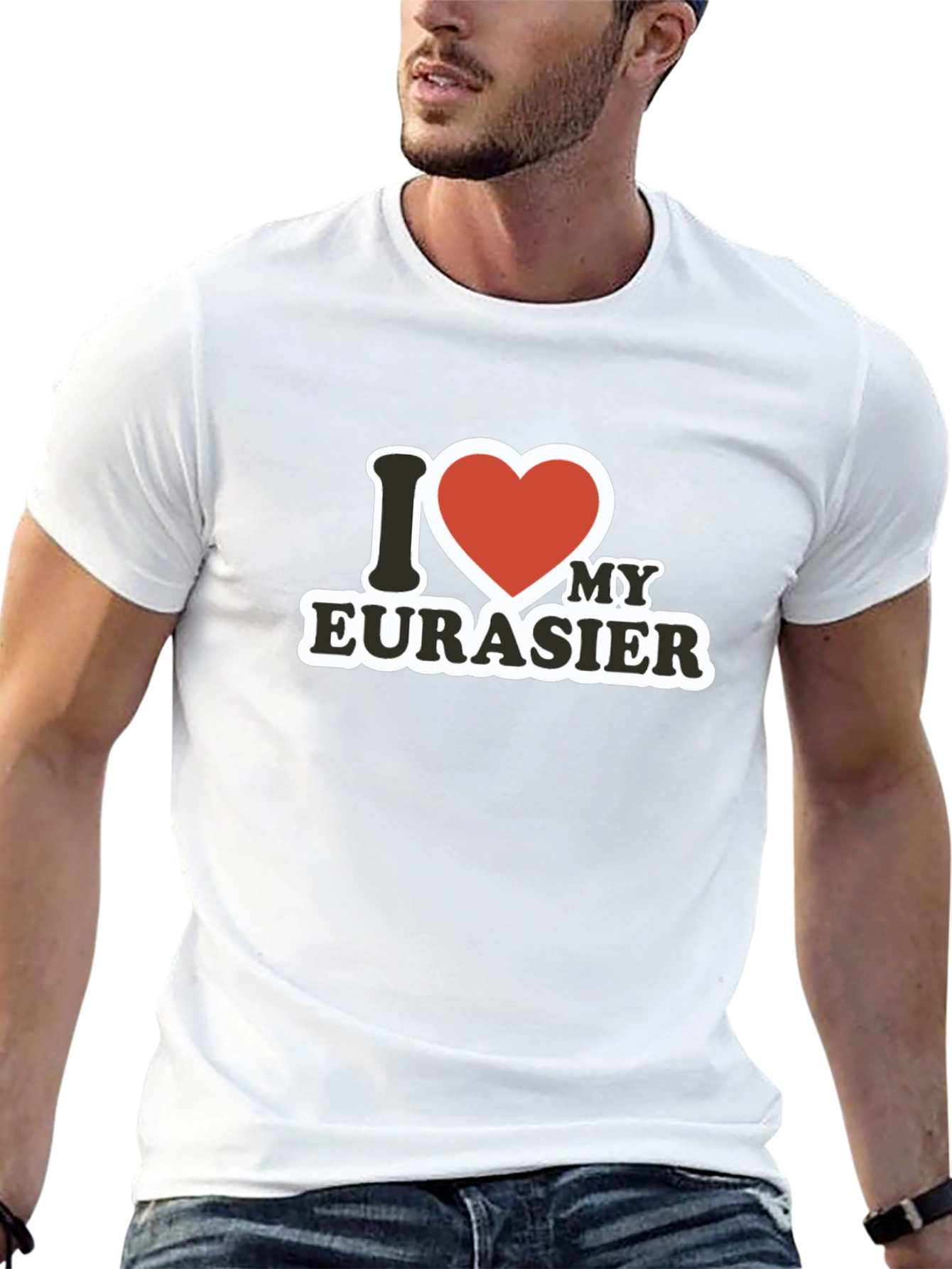 I Love My Eurasier Black Graphic Tee