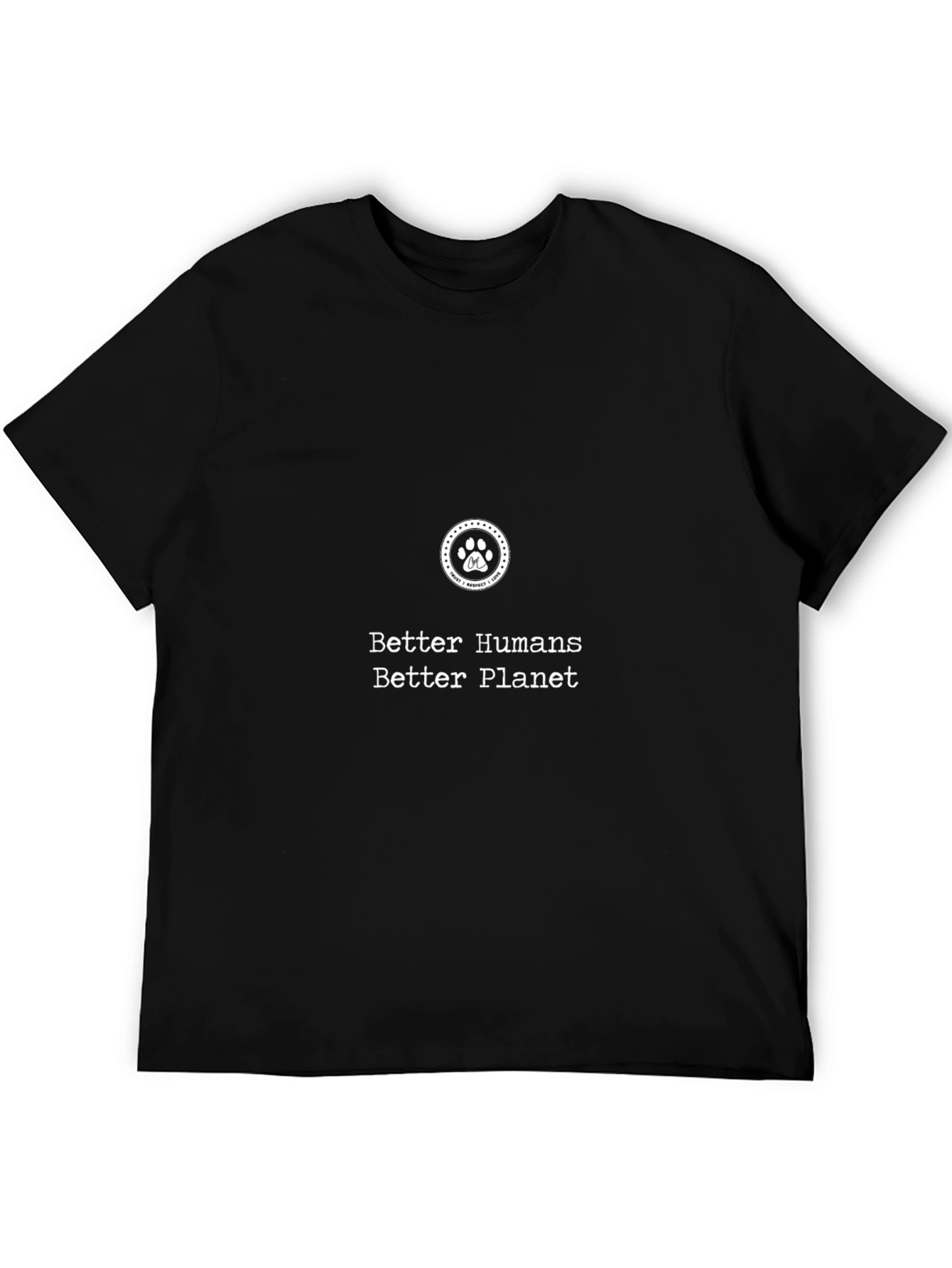 Better Humans Better Planet Black T-Shirt