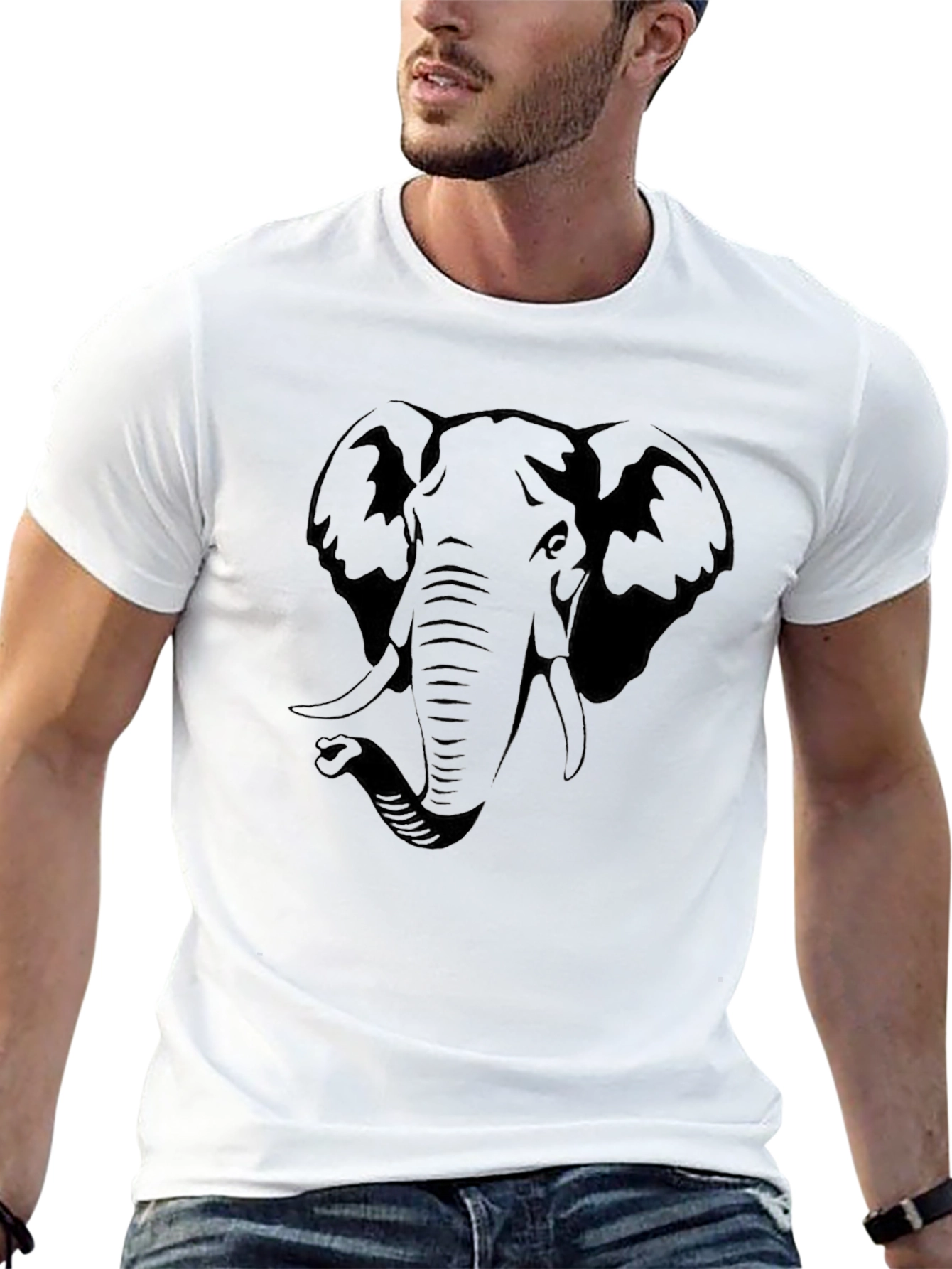 Elephant Graphic T-Shirt - Black