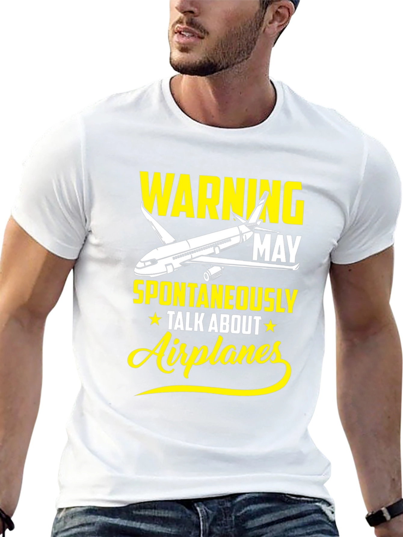Warning May Spontaneously Talk About Airplanes T-Shirt