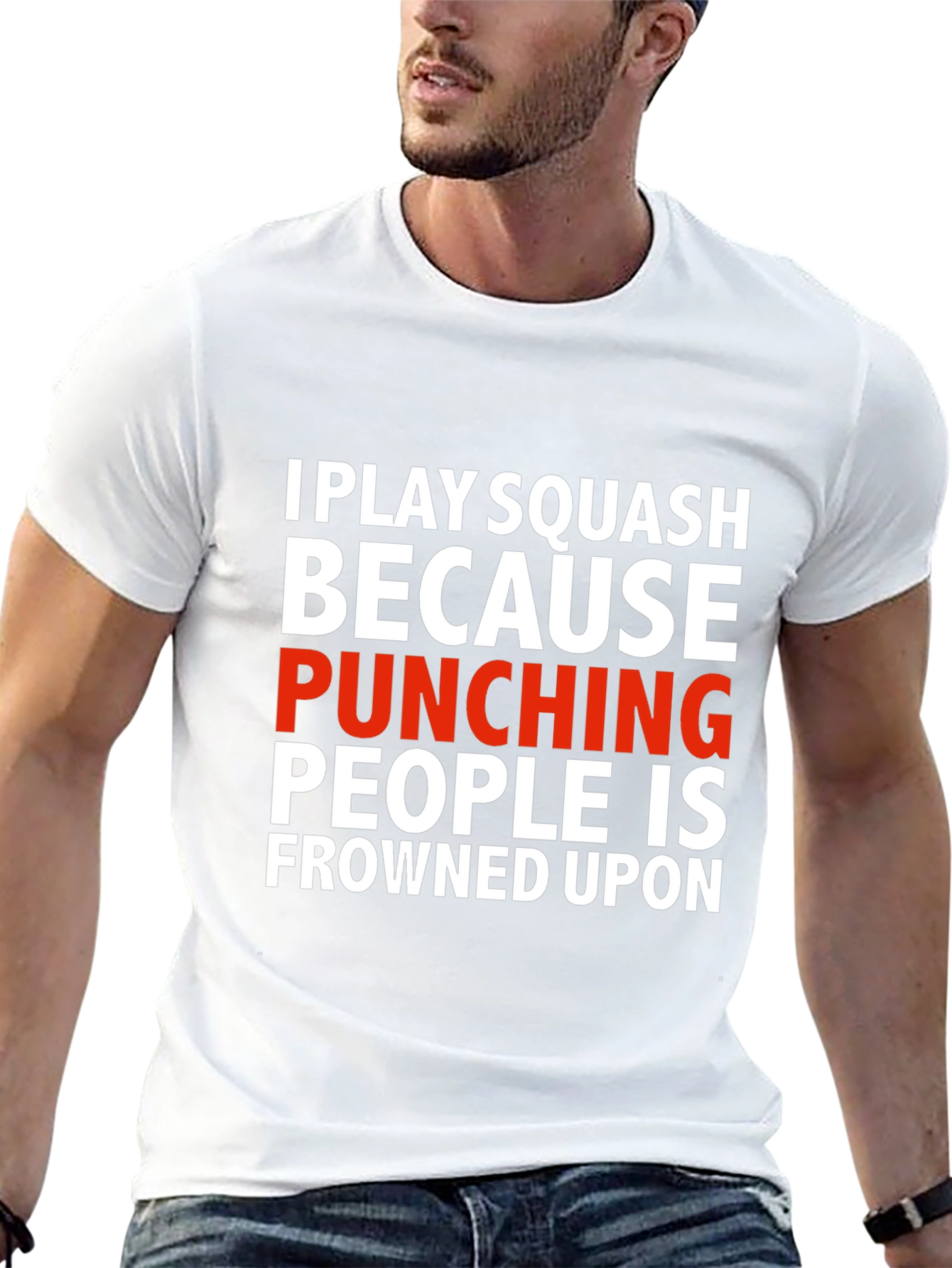 Squash T-Shirt: Punching People Is Frowned Upon