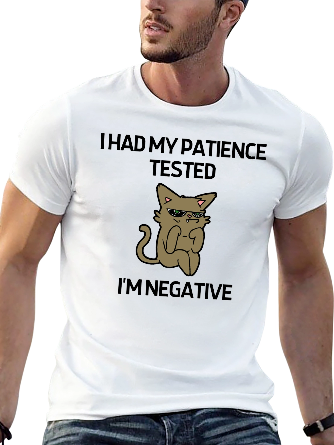 Patience Tested Negative T-Shirt Cat