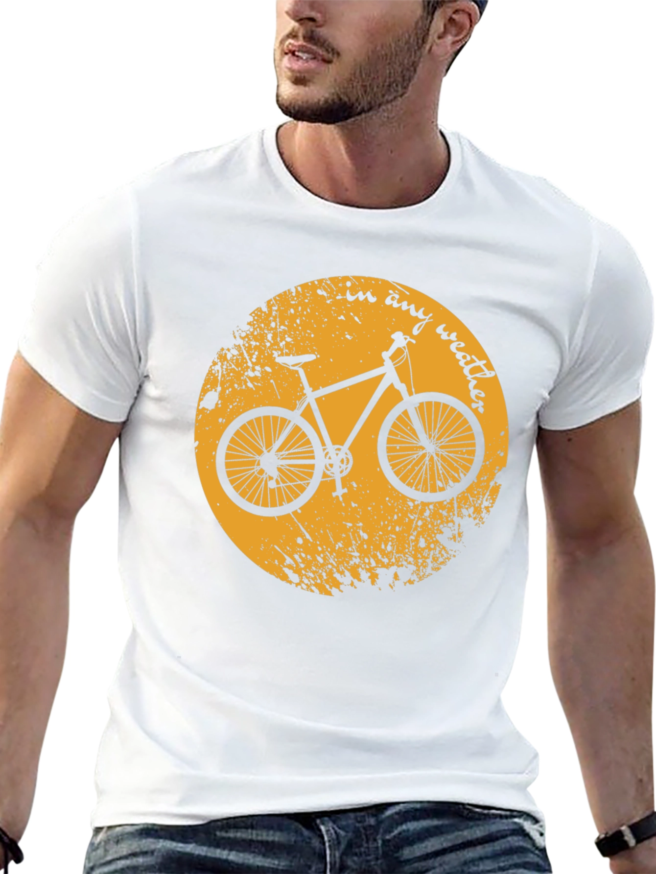 Bike T-Shirt - In Any Weather Design