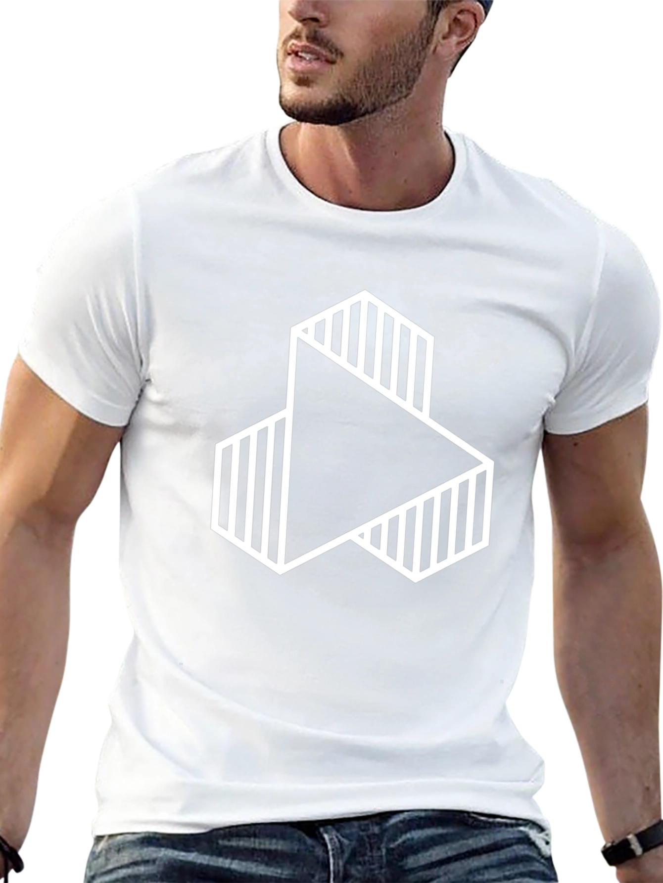 Geometric Illusion Black Tee