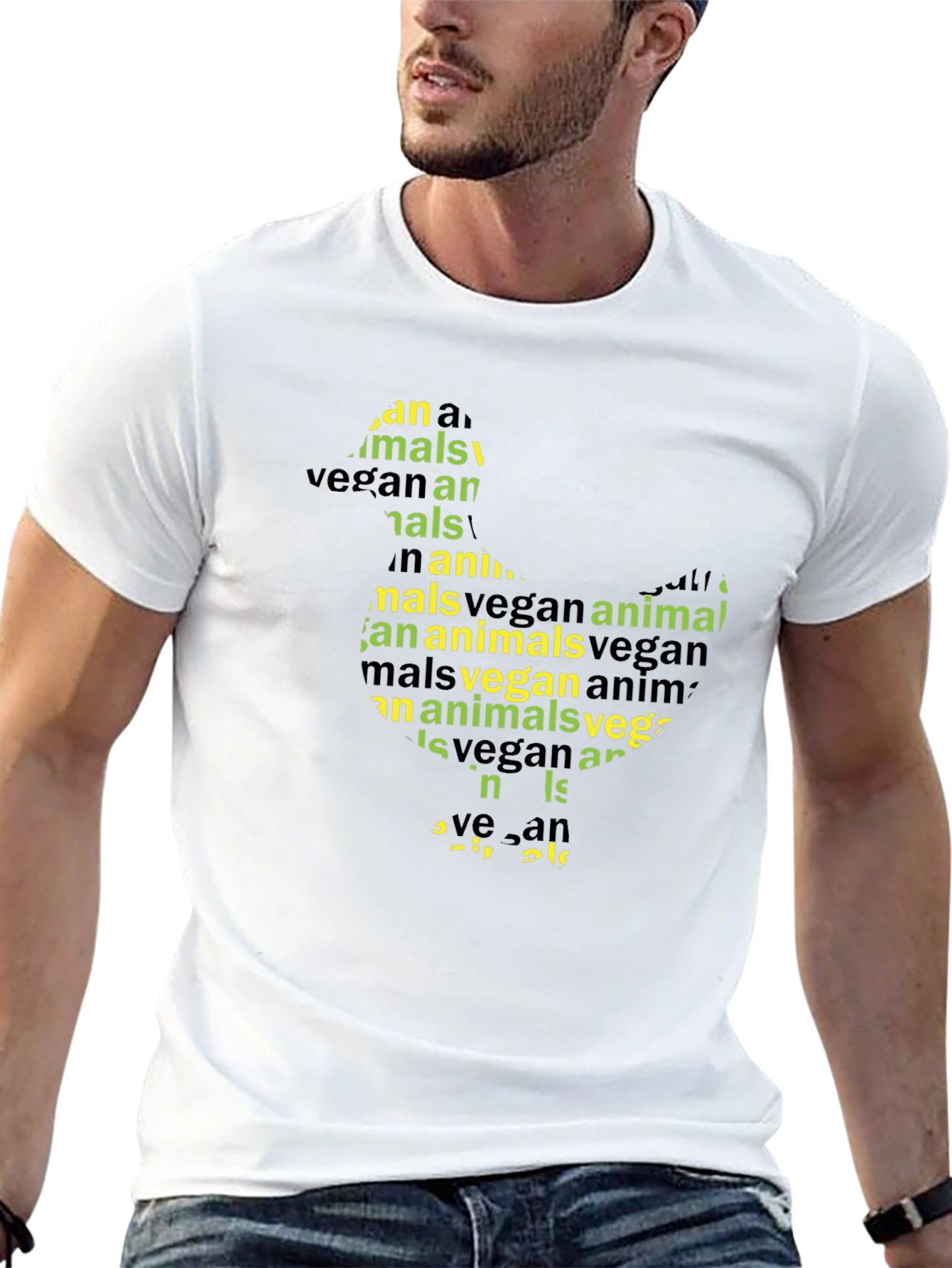Vegan Animal T-Shirt - Black Graphic Tee