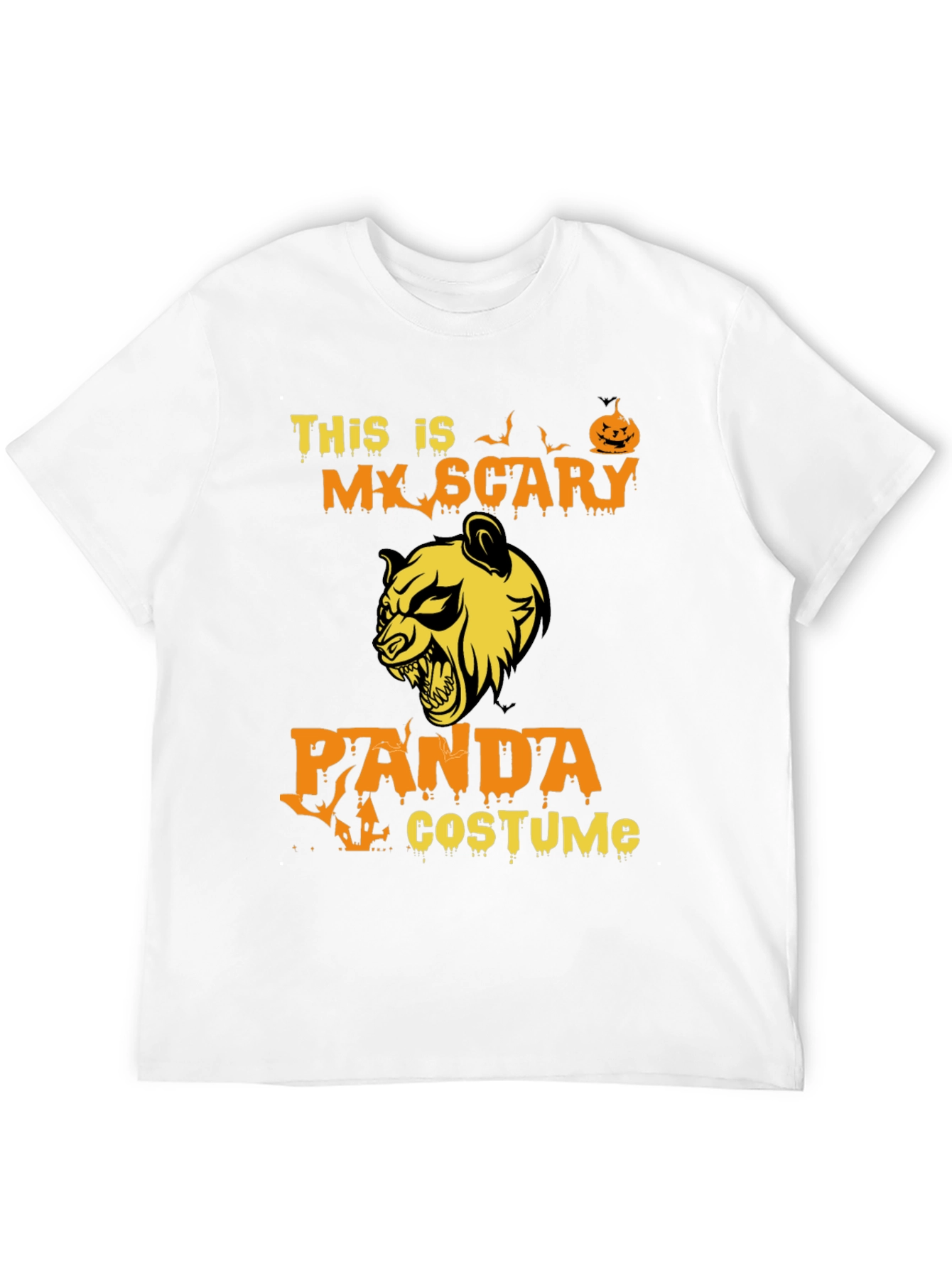 Scary Panda Halloween Costume Graphic Tee