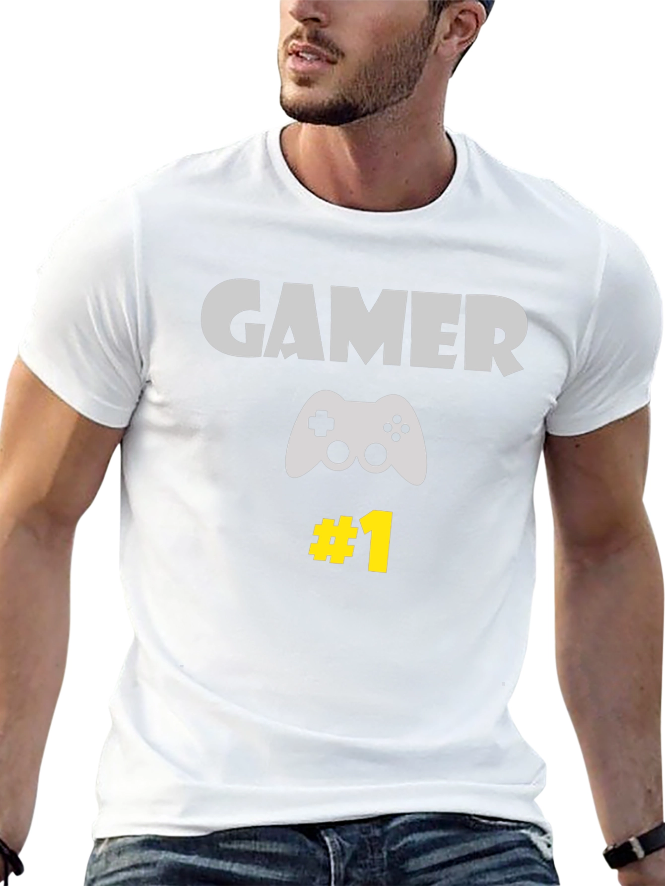 Gamer #1 Black T-Shirt - Controller Design