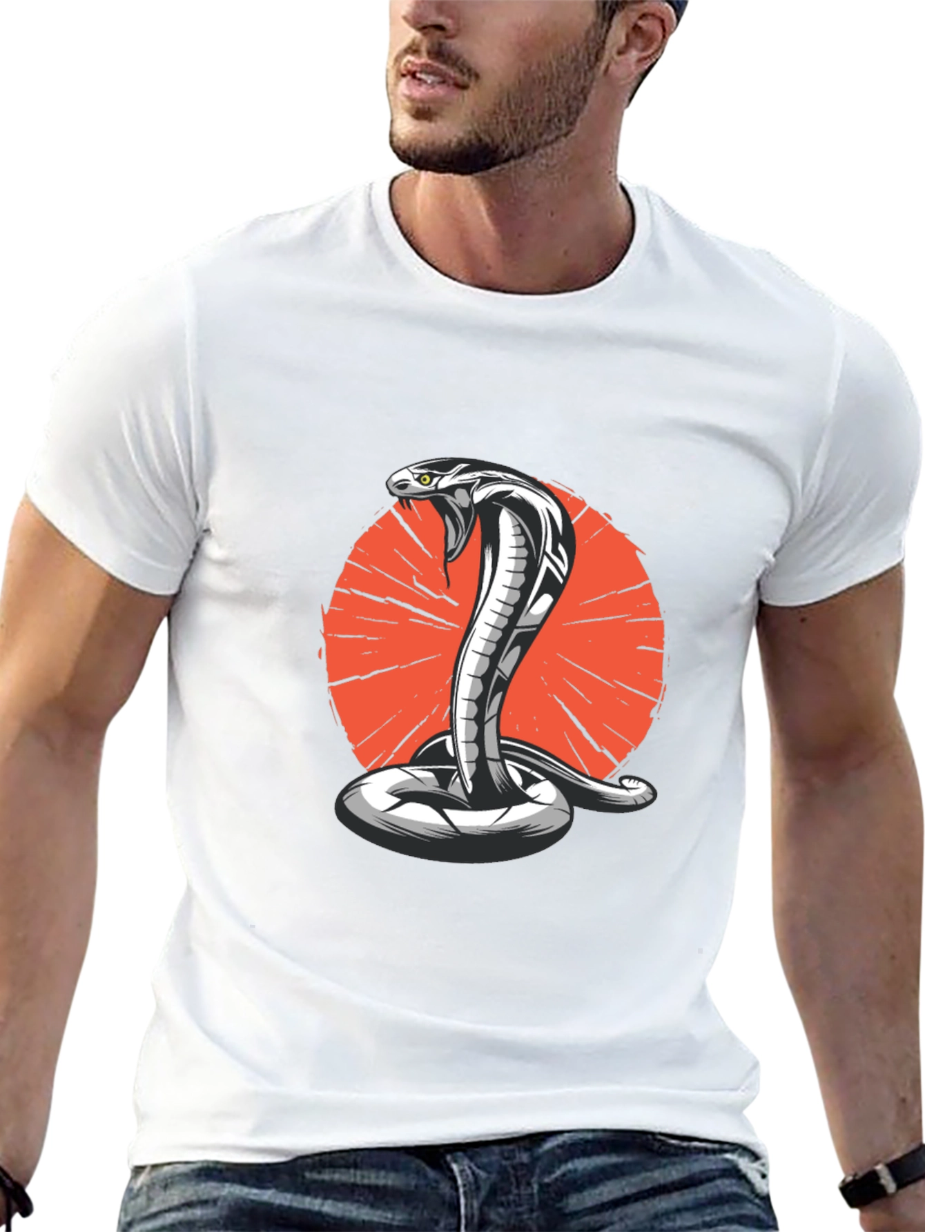 Cobra Graphic Tee - Bold Snake Design