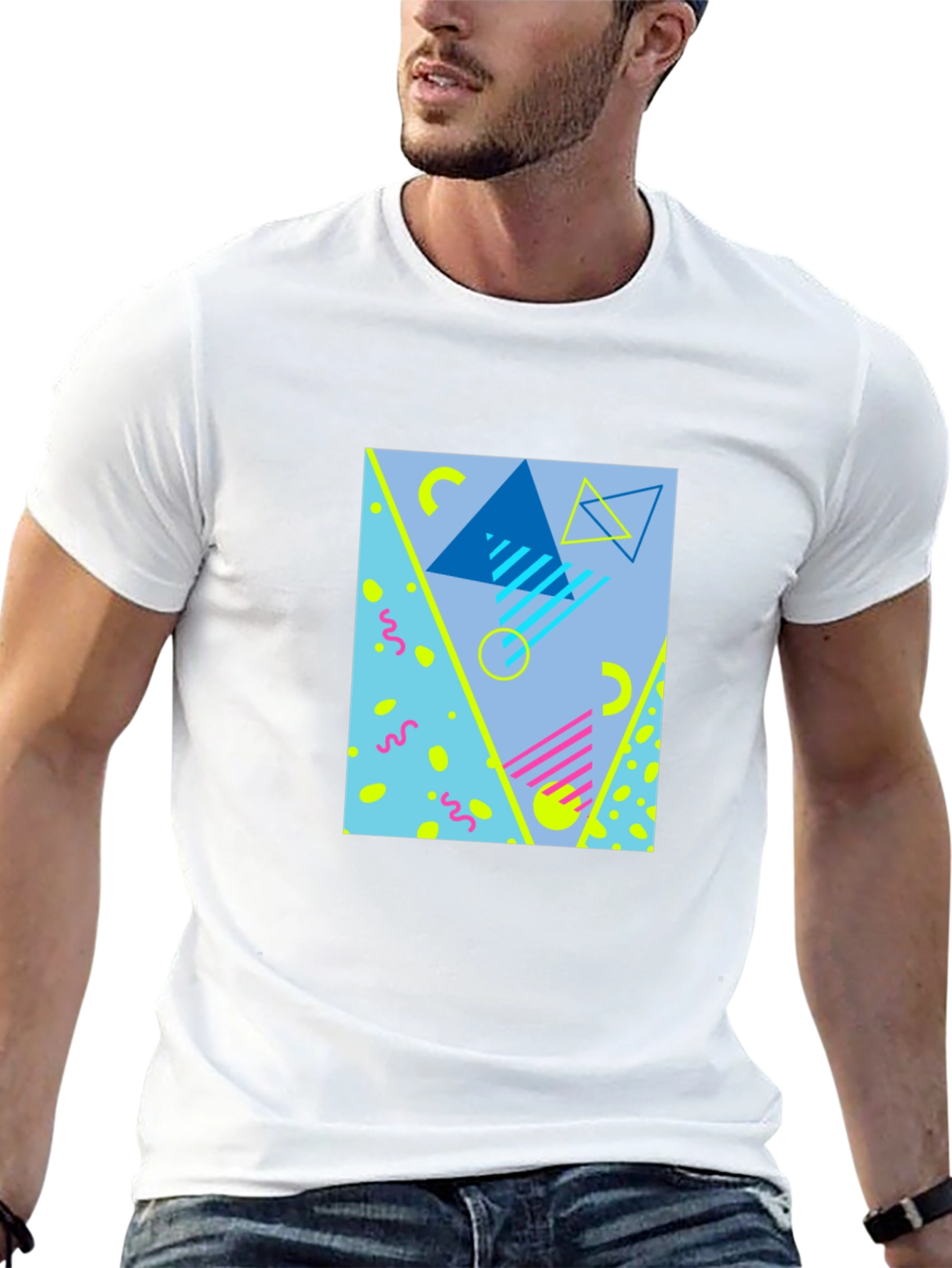 Retro 90s Style Graphic T-Shirt - Black